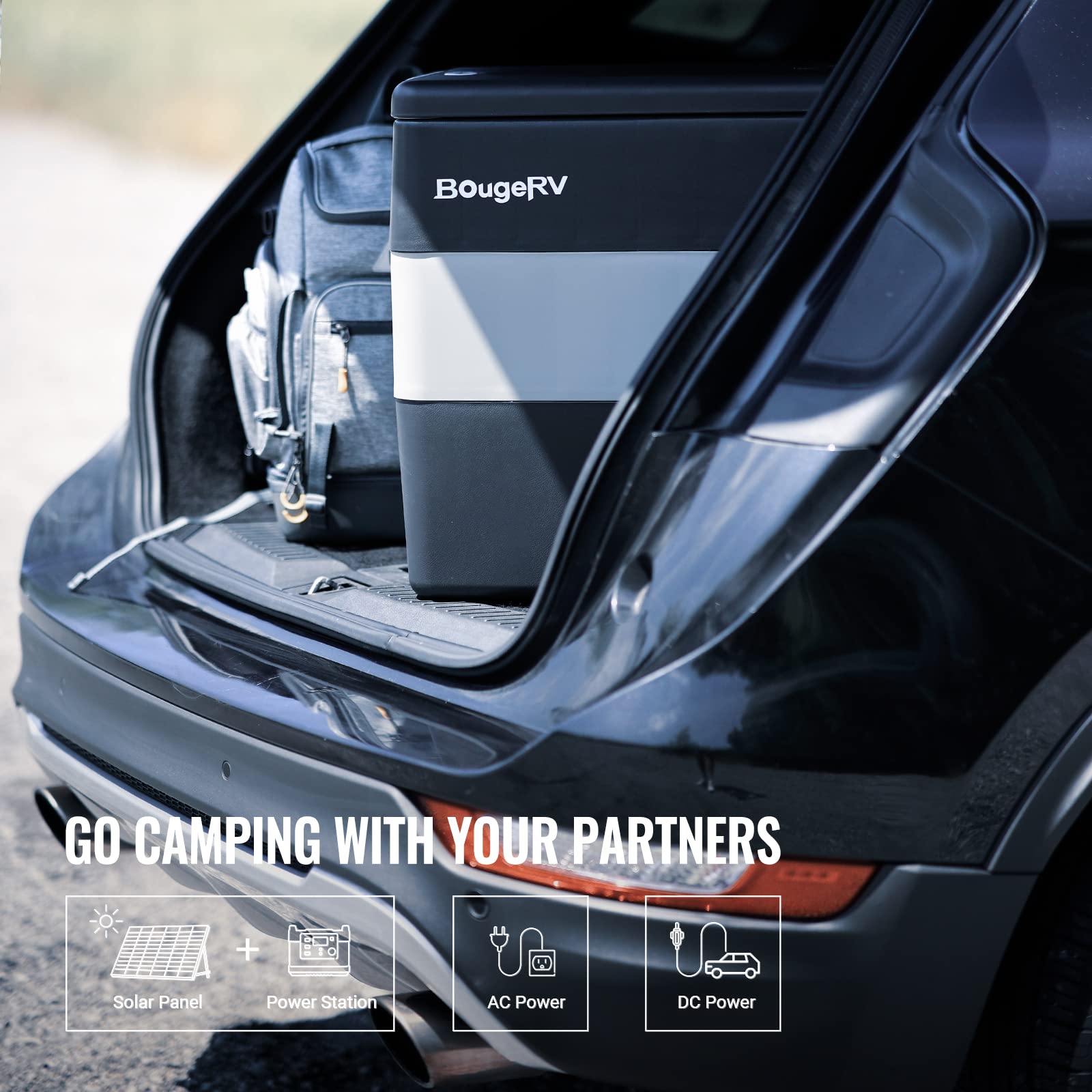 Bougerv 12V Portable Refrigerator 53 Quart Car Freezer Fridge Electric Cooler12V/24V Dc 110~240Volt Ac For Camping (Included: 53