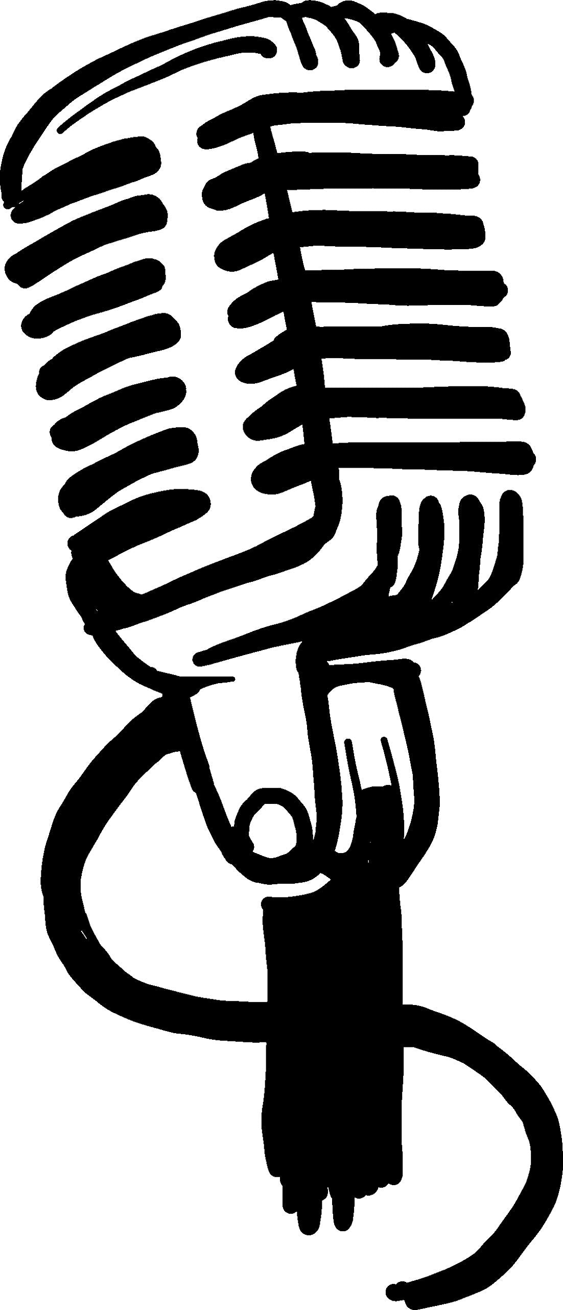 Hbarsci Classic Microphone Vinyl Decal - 5 Inches - For Cars, Trucks, Windows, Laptops, Tablets - Outdoor-Grade 2.5Mil Thick Vin