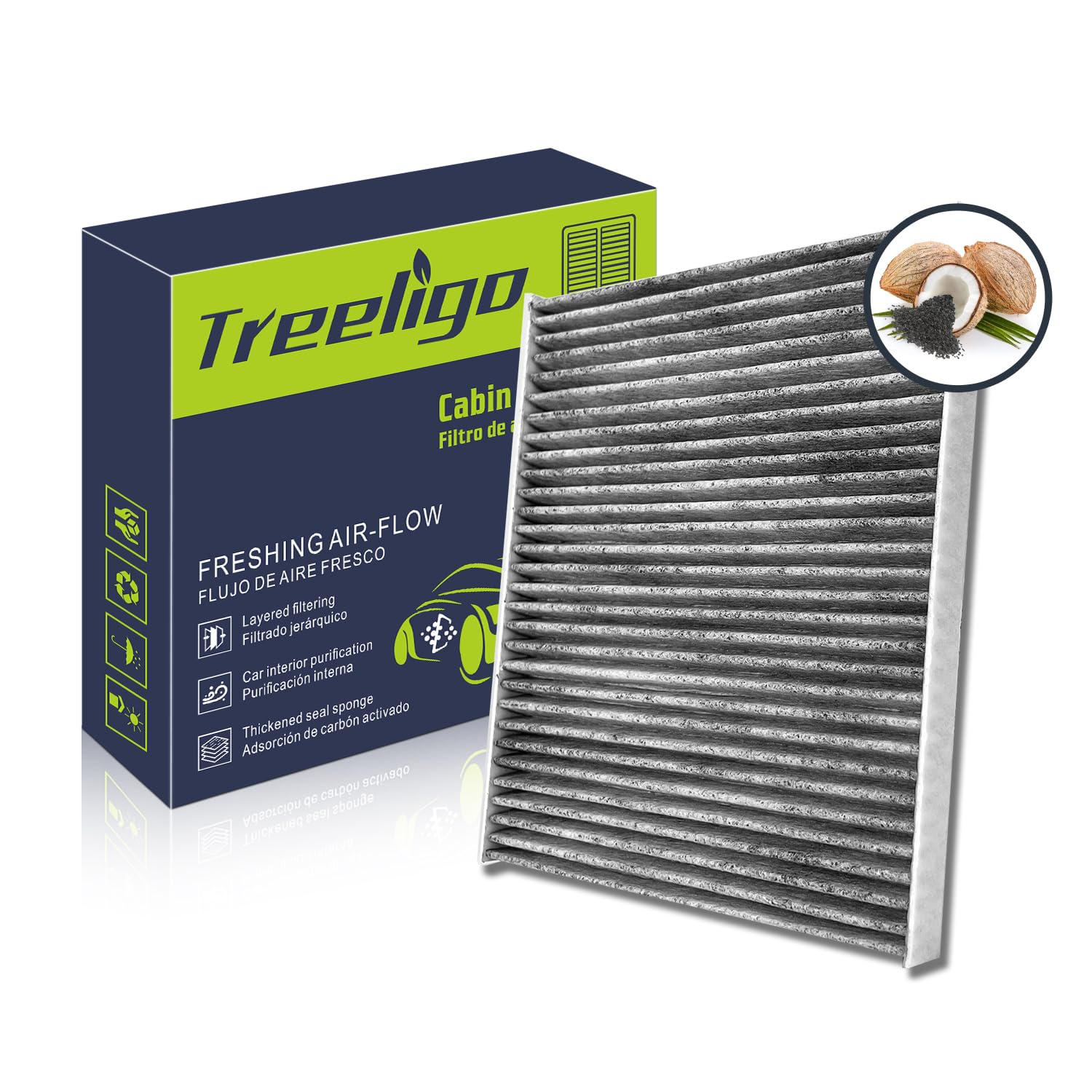 Treeligo Cf10709 Cabin Air Filter, Replacement For Hyundai Accent 2012-2017 Genesis Coupe 2010-2016 Tucson 2005-2015 Veloster 20