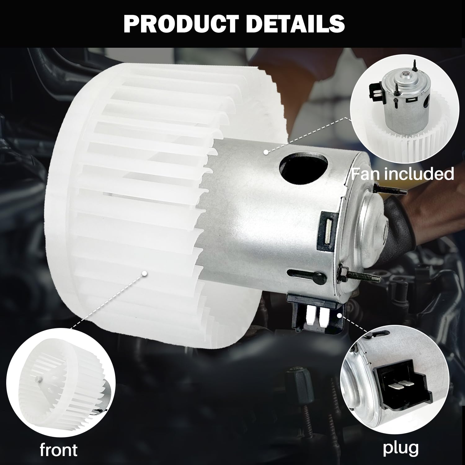 Aspligo 700184 Ac Heater Blower Motor Fan Assembly Fit For Chevrolet Malibu 2008-2012, For Pontiac G6 2005-2010,For Saturn Aura