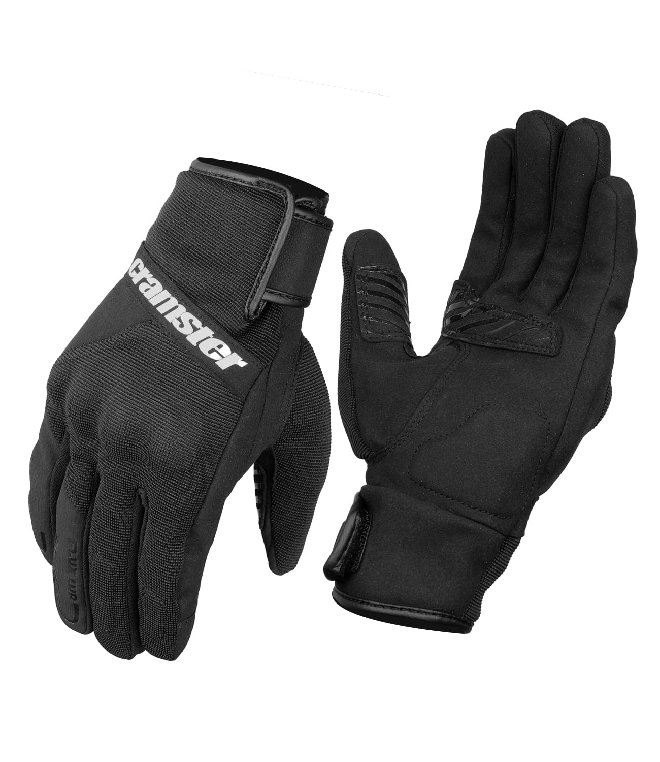 Cramster Flux Wp Gloves  Cuff Length Motorcycle Riding Waterproof Gloves | Impact Protection | Abrasion Resistance  Black, 2Xl