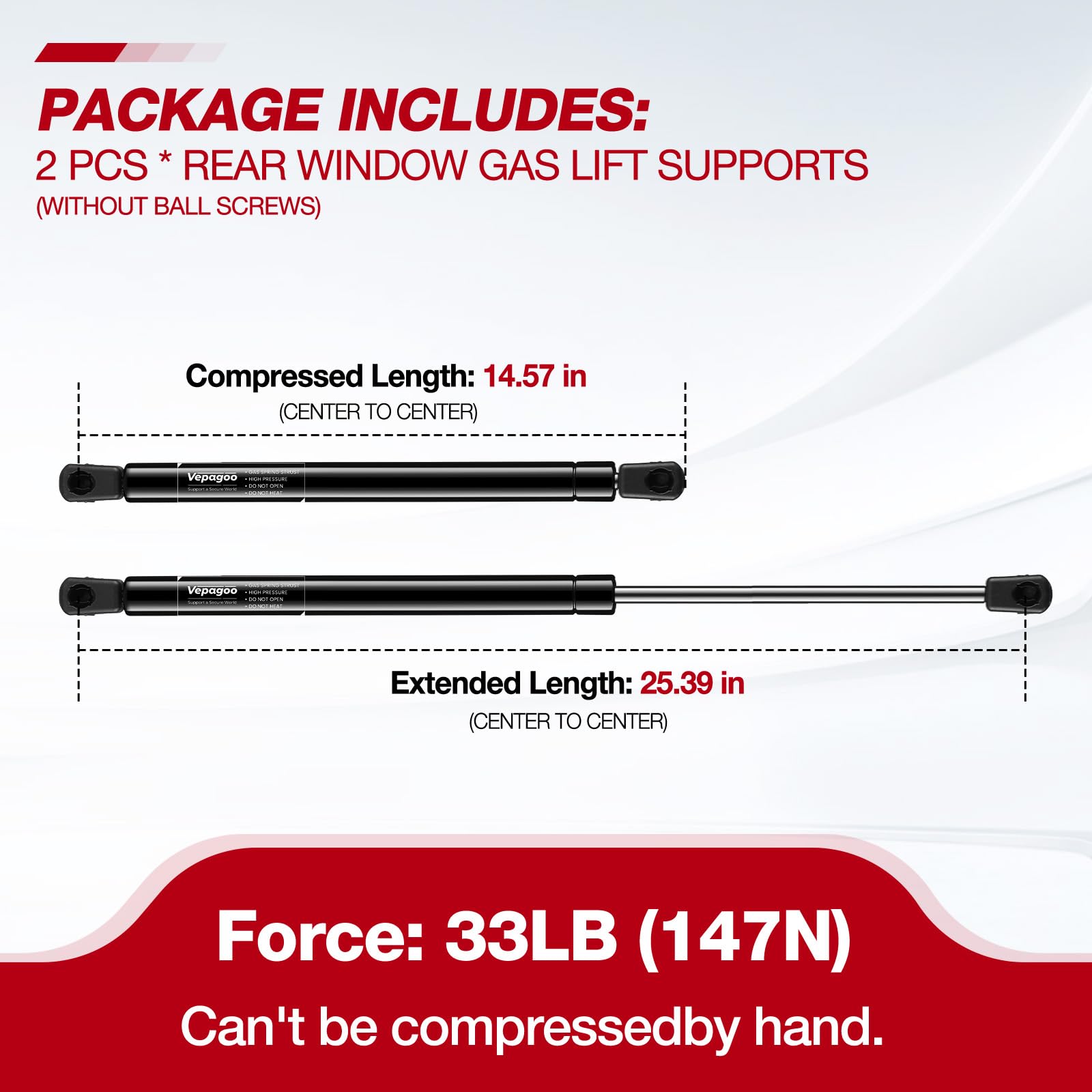 2 Rear Window Glass Lift Supports Springs Struts Shocks 4249 For Jeep Wrangler 1997 1998 1999 2000 2001 2002 2003 2004 2005 2006
