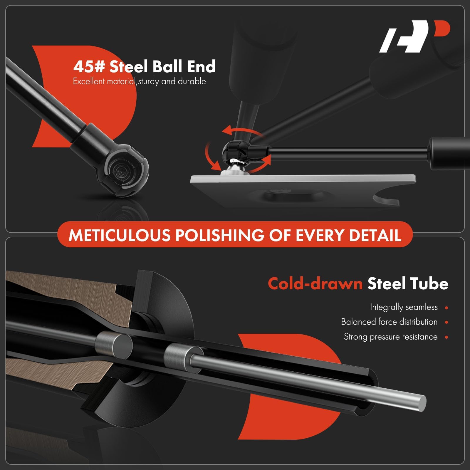 A-Premium Tailgate Assist Lift Supports Shock Struts Compatible With Dodge Ram 1500 2009-2010, Ram 2500/Ram 3500 2010 & Ram 1500