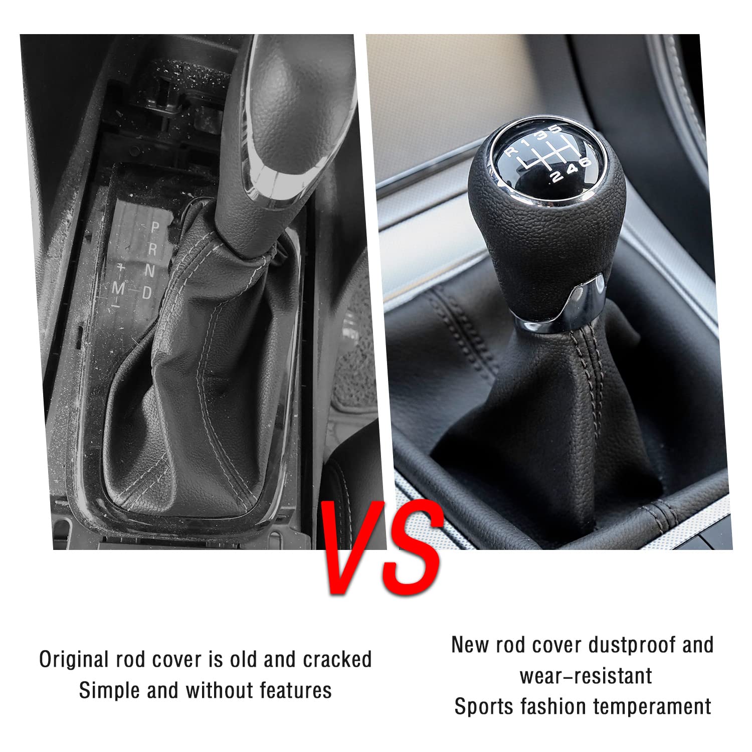 Dustproof Car Shift Knob Cover, Protects Gear Shift Knob & Decorate Car Interior,Universal Gear Shift Cover For Most Manual Tran
