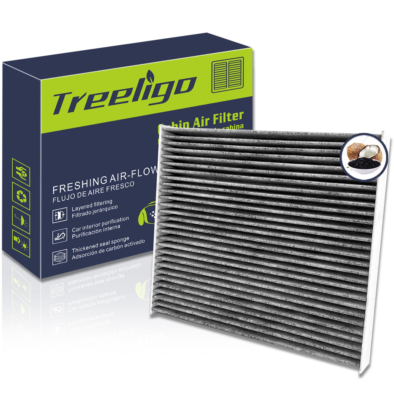 Treeligo Cf10728 Cabin Air Filter, Replacement For Elantra 2007-2016 Elantra Gt 2013-2017 Forte 2014-2018 Accent 2008-2011 Forte