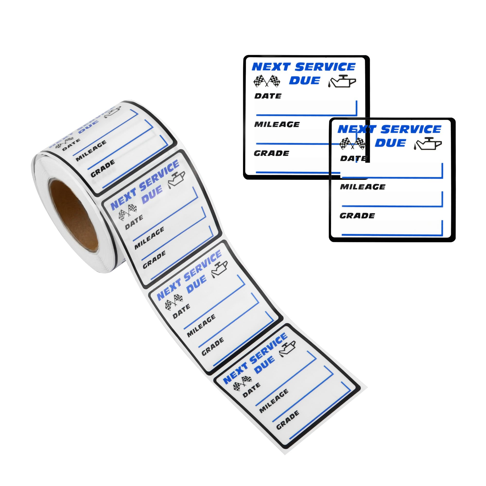 300PCS Car Oil Change Stickers for Windshield - Next Service Due Sticker,2x2 Removable Vinyl Stickers for Most Cars Trucks SUVs