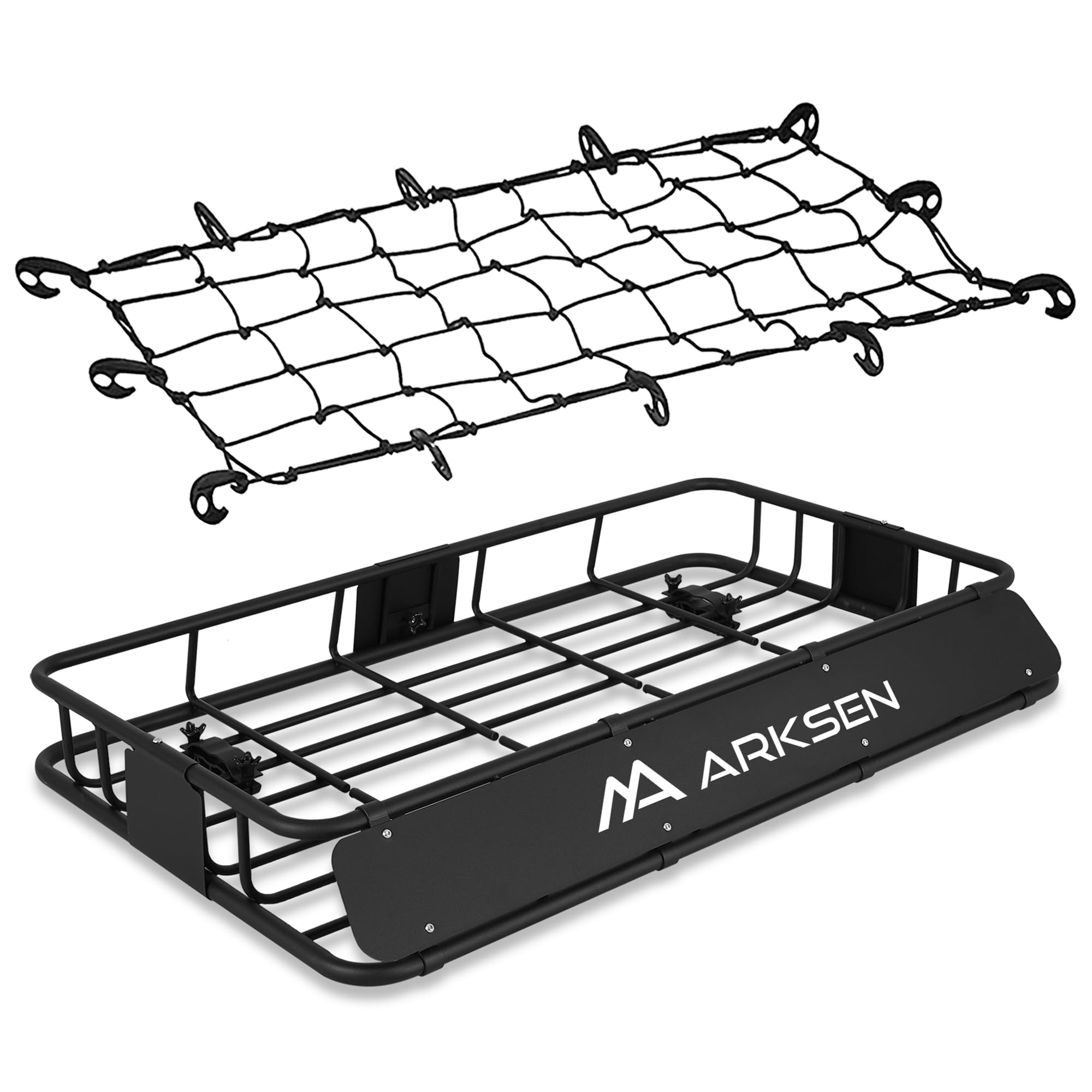 Arksen 30 X 50 X 6 Inch Universal Extra Wide 250Lb Heavy Duty Roof Rack Cargo With Cargo Net, Car Top Luggage Holder Carrier Bas
