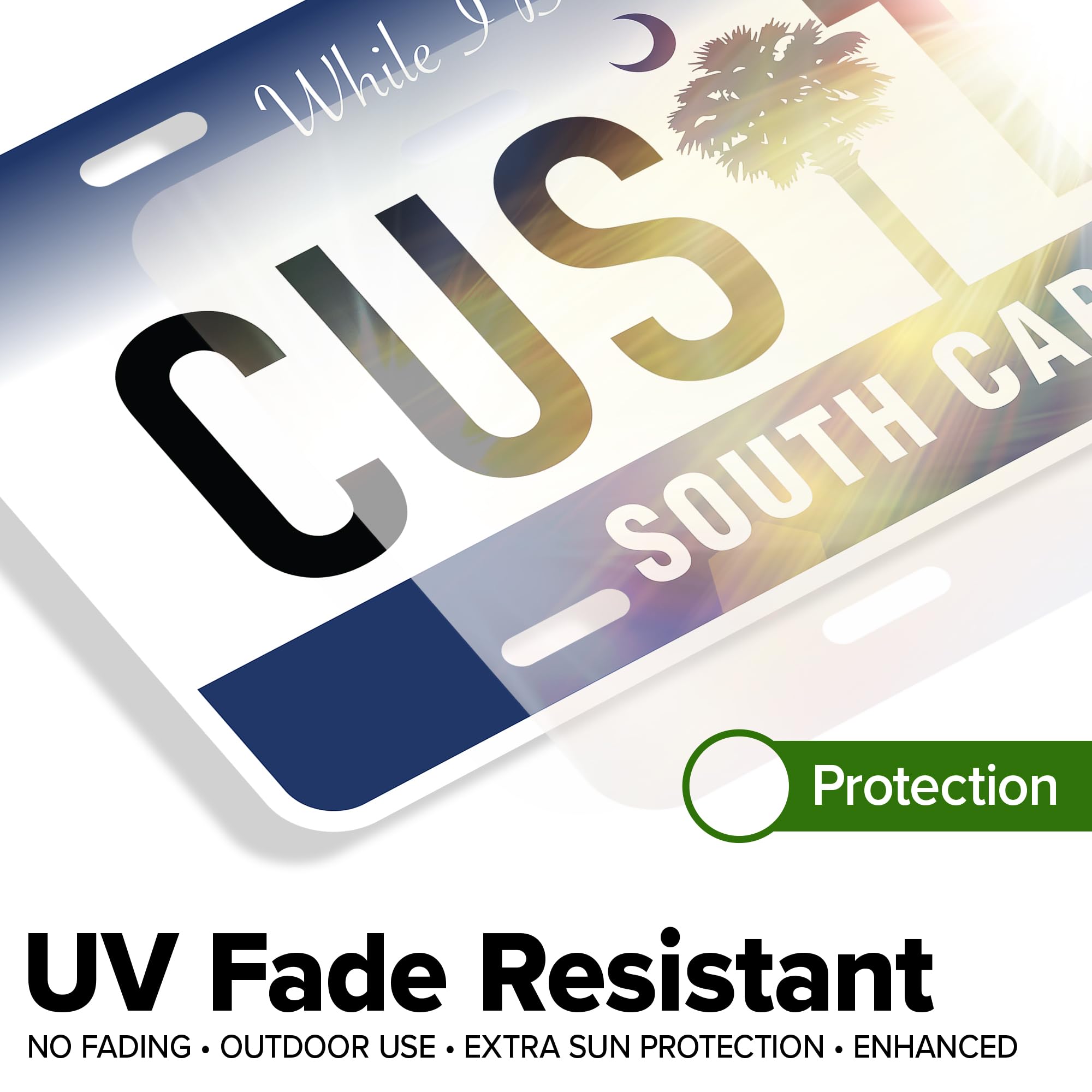 Custom South Carolina License Plate, Personalized License Plates For Car, 6X12 Inch, Rust-Free Fade Resistant Aluminum, Usa Made