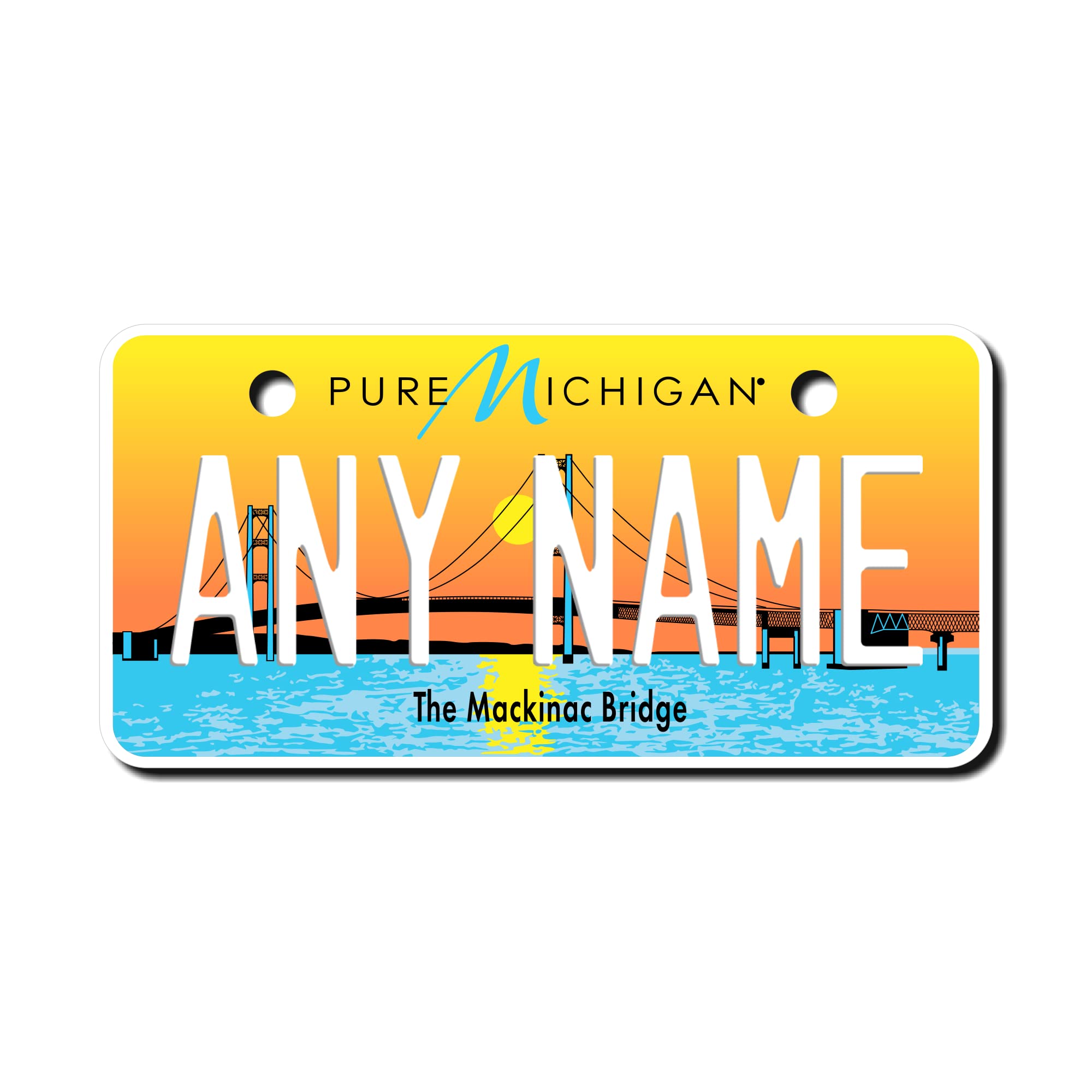 Teamlogo - Personalized Michigan License Plate - Custom Aluminum Name, Text, Or Number Plate - Customized License Bike Accessori