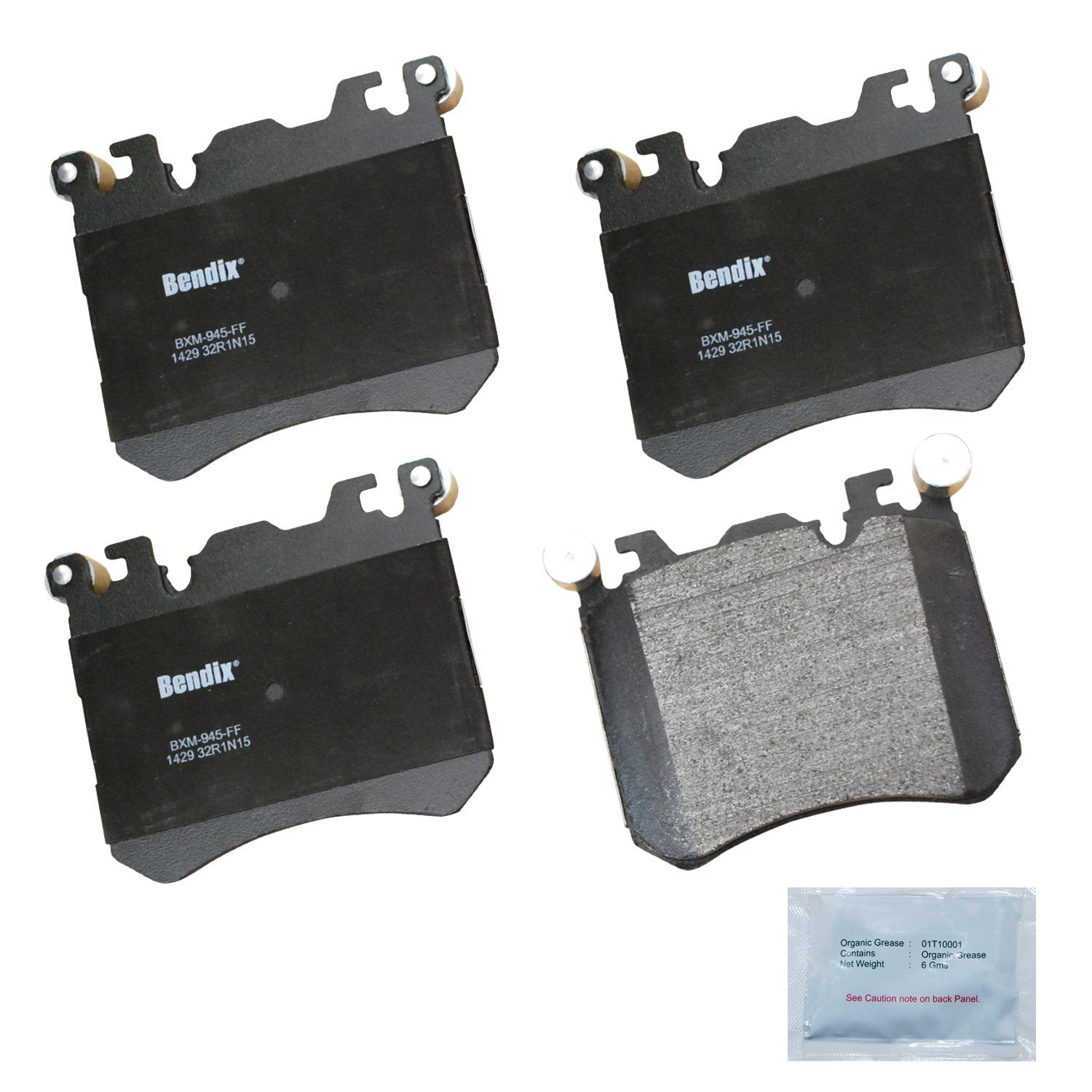 Bendix Priority1 Cfm1429 Semi-Metallic Front Brake Pads For Bmw X5 2013-2010, X6 2013-2010, Rolls-Royce Ghost 2014-2012