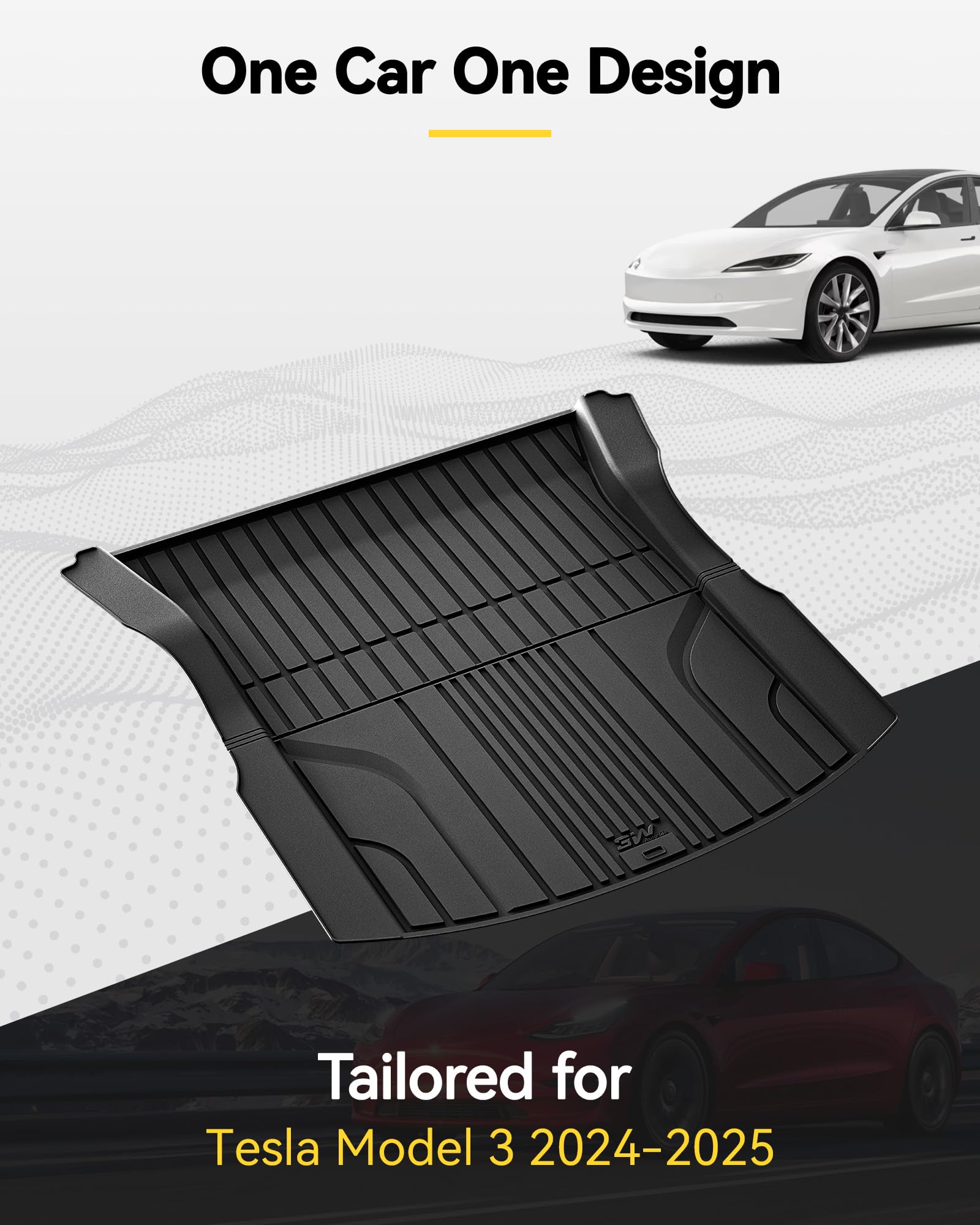 3W Cargo Liners Fit For 2024 2025 Tesla Model 3 Highland New Generation
