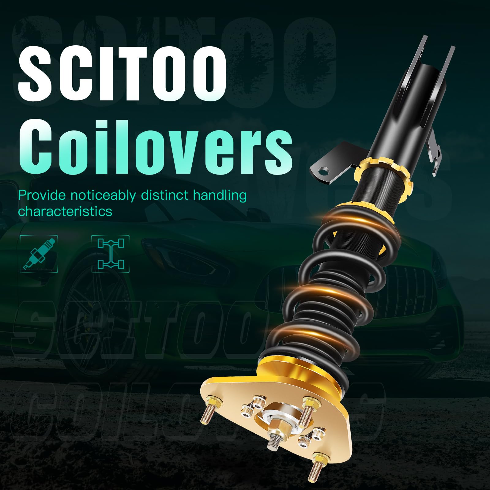 Coilover Suspensions Shock Struts Kits Assembly Scitoo Full Set Shocks Struts Kits Fit For 2009-2017 For Toyota Corolla /2009 For Toyota Matrix