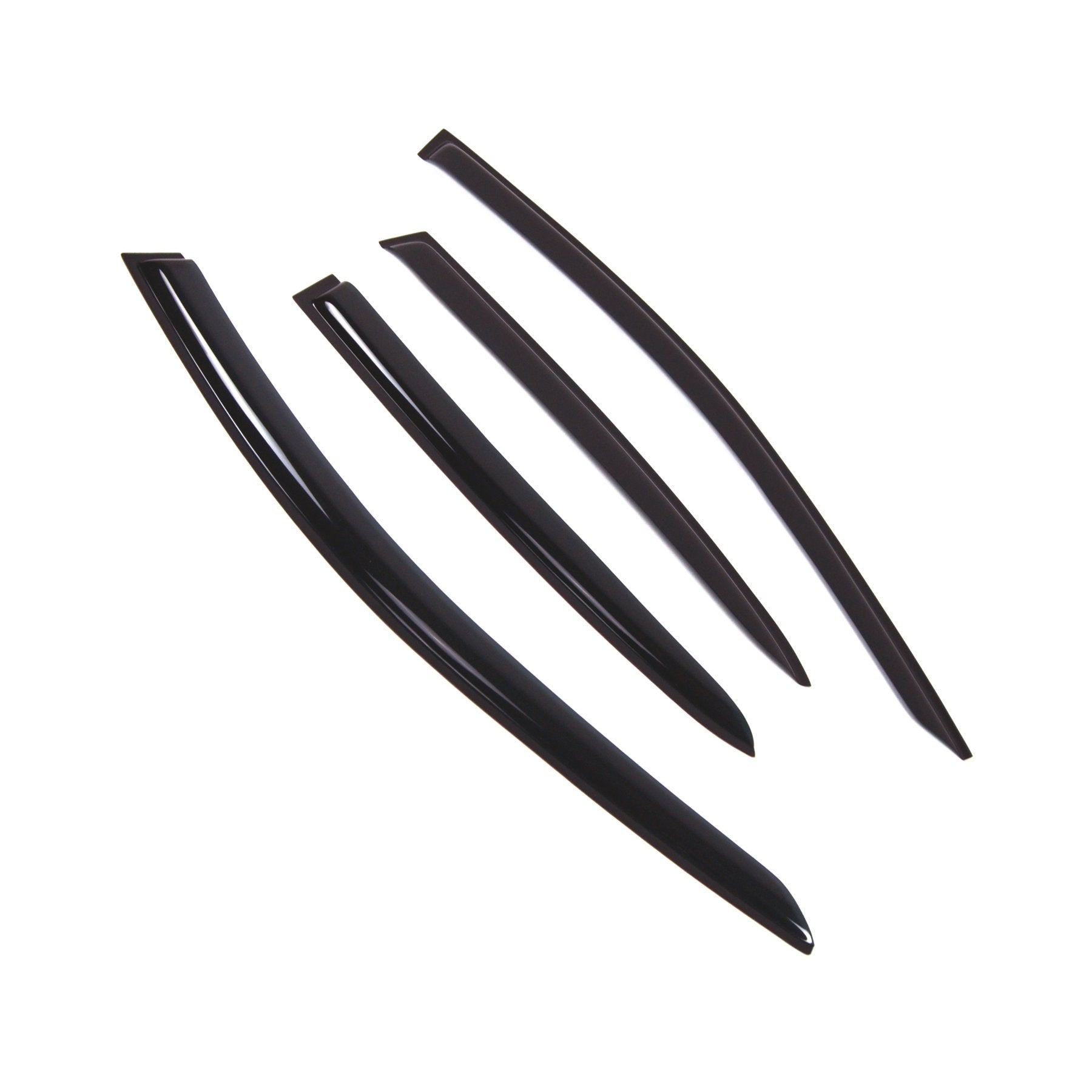 Tuningpros Wd2-834B Dark Smoke 4 Pcs Set Window Visor (Outside Mount) Deflector Rain Guard Compatible With 2017-2018 Mercedes-Be