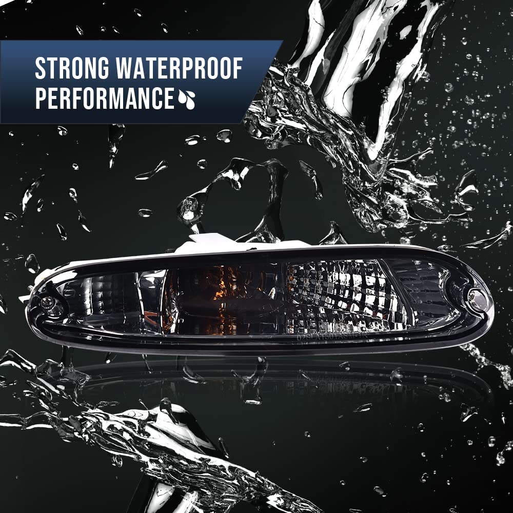 Pit66 Smoked Turn Signal Lights, Compatible With Mazda Mx-5 Miata 1990-1997 W/Bulbs Smoked Lens Left Driver Side And Right Passe