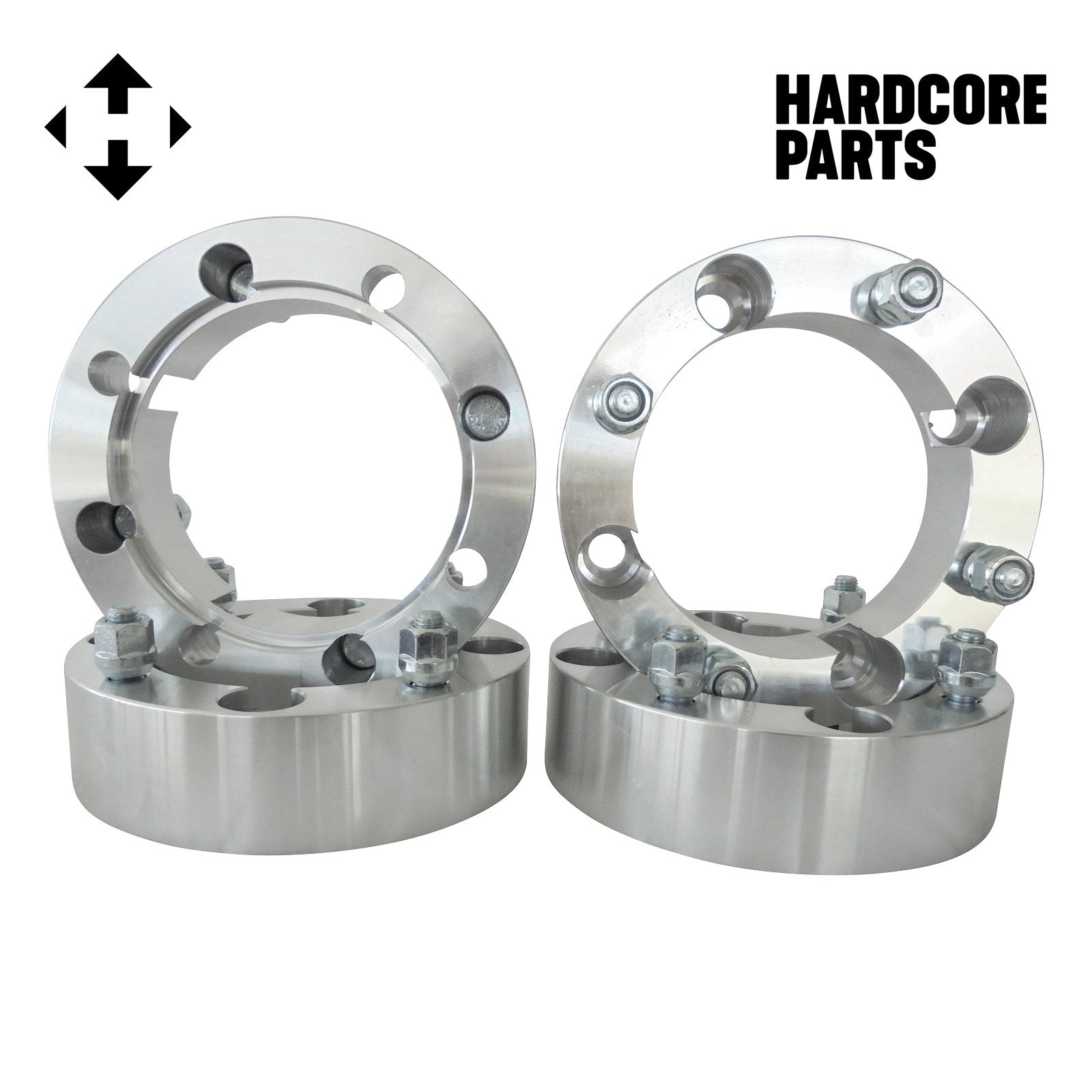 Hardcore Parts 4Pc Atv 4X156 Wheel Spacers 2 With 12X1.5 (M12) Threads - Fits Polaris Ranger Rzr Xp 1000 Trail 900 Xc High Performance S Ranger Ace