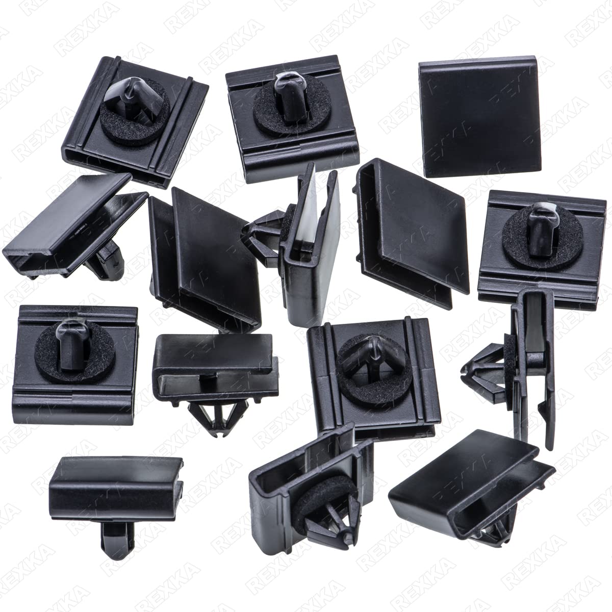 Rexka 15Pcs Rocker Moulding Clip With Sealer For Chrysler 6509288Aa Dodge Ram C/V, Grand Caravan, Town & Country