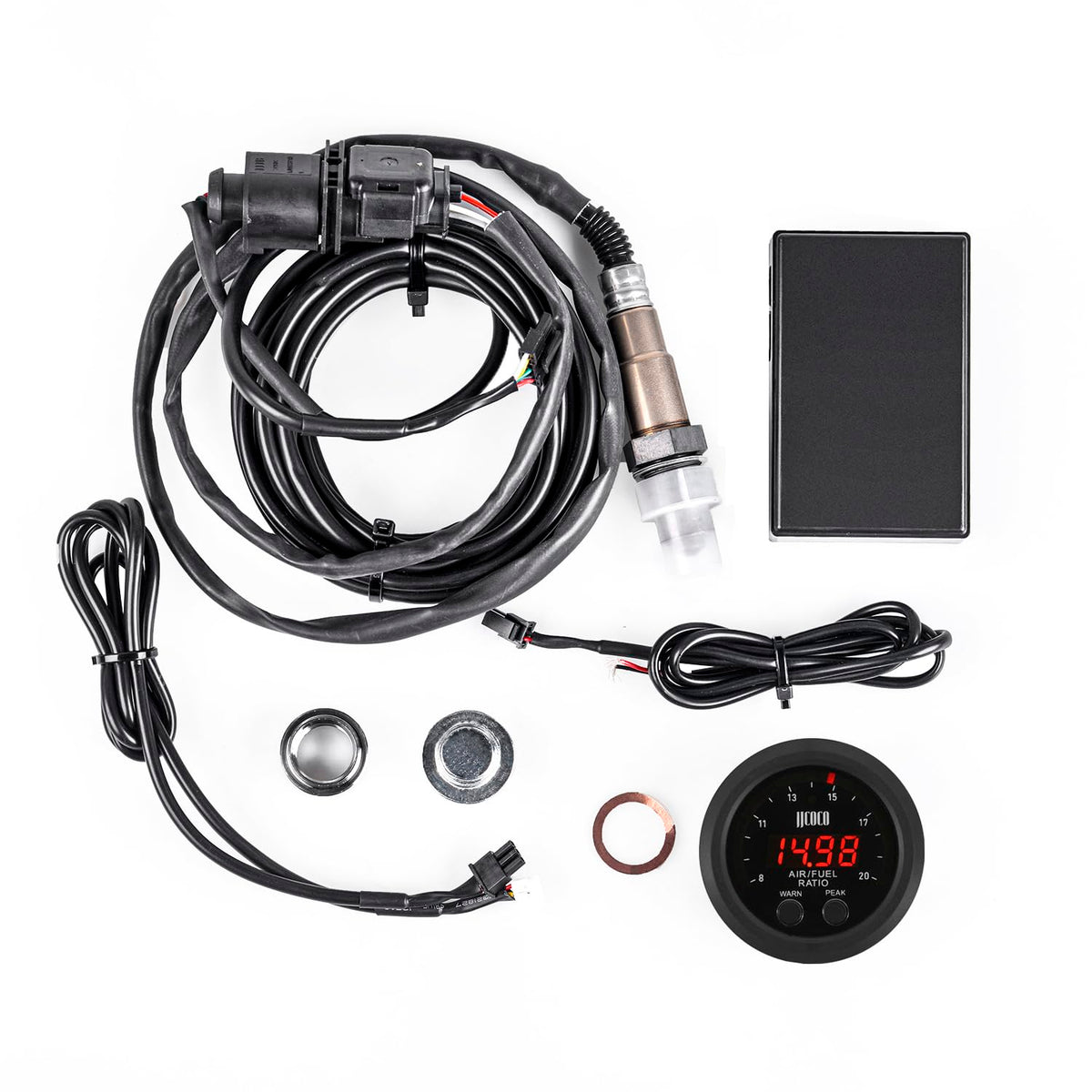 ZHSYMX Universal Digital Wideband Air/Fuel Ratio AFR Gauge Kit - 2''(52mm) with LSU4.9 Sensor and Controller Box-Wideband UEGO A