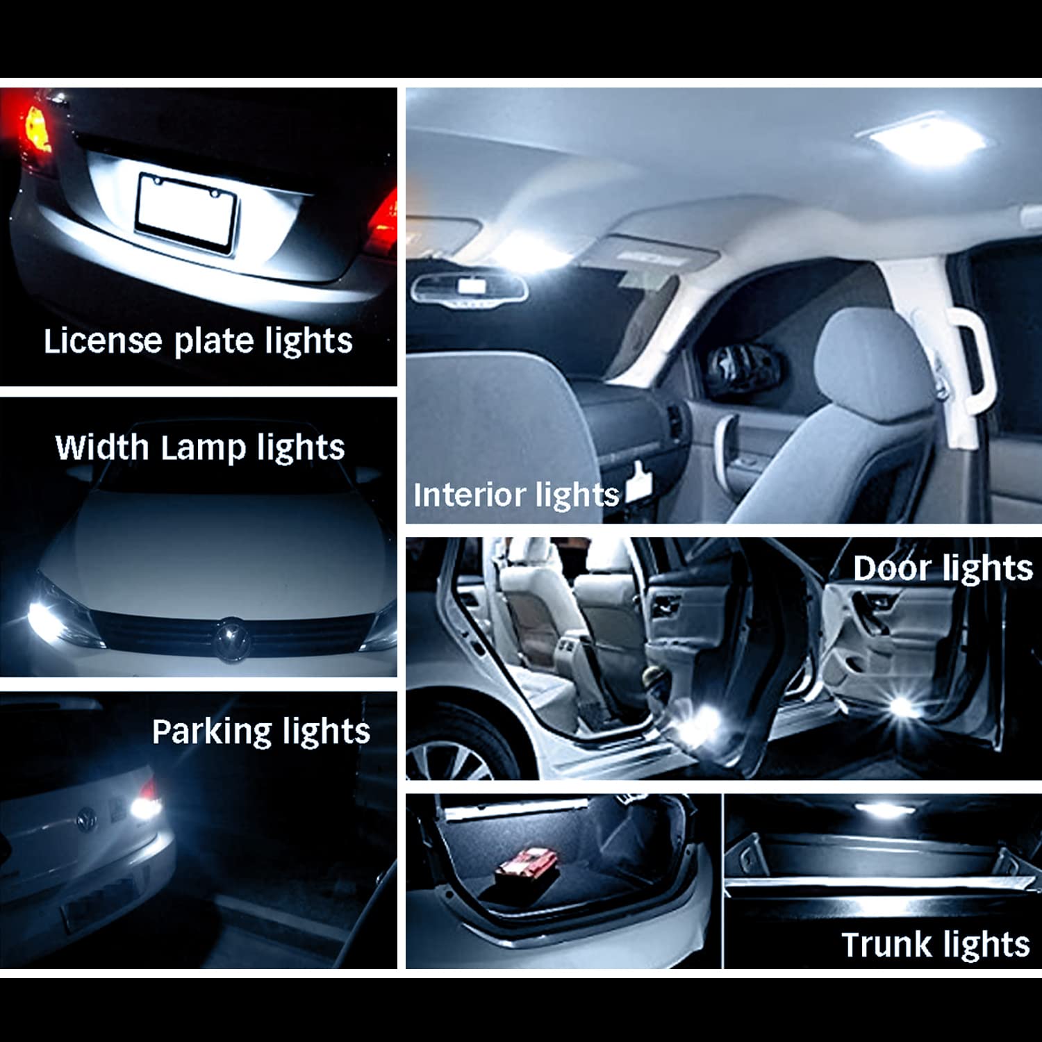 AOICANKI T10 LED Bulbs 20-Pack, Super Bright 3014 42-SMD, Cool White, 12V for RV, Trailer, Boat, Dome, Map, License