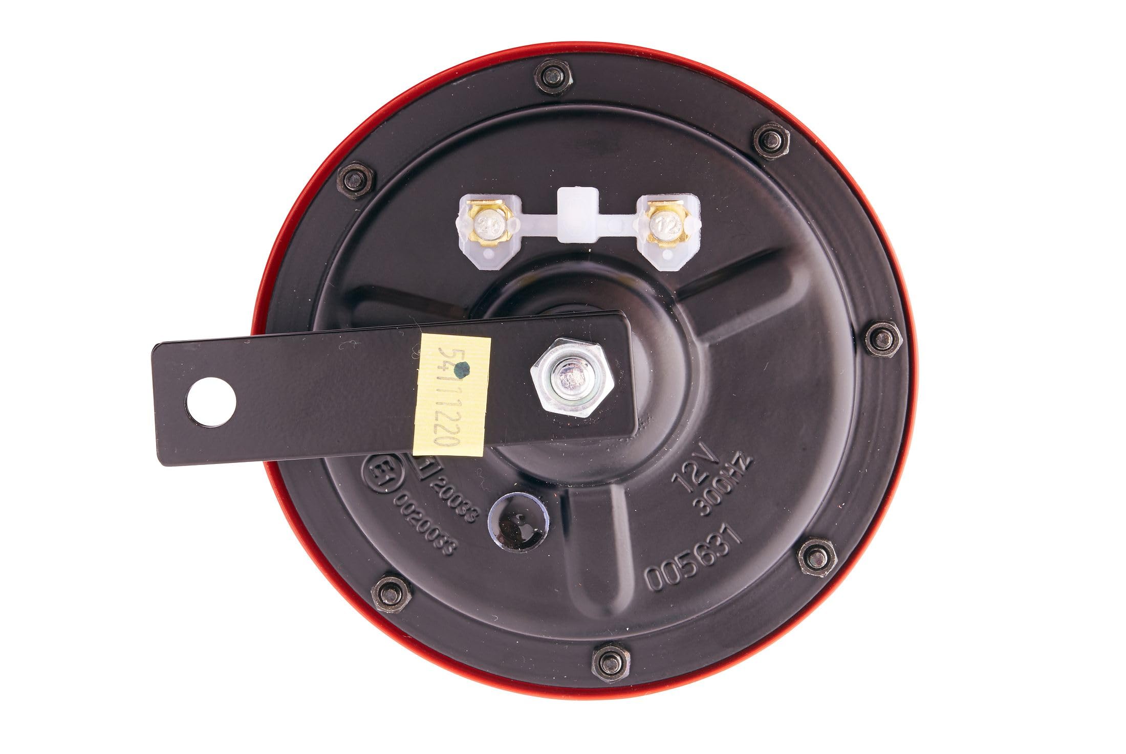 Hella 003399801 Supertone 12V High Tone/Low Tone Twin Horn Kit With Red Protective Grill, 2 Horns