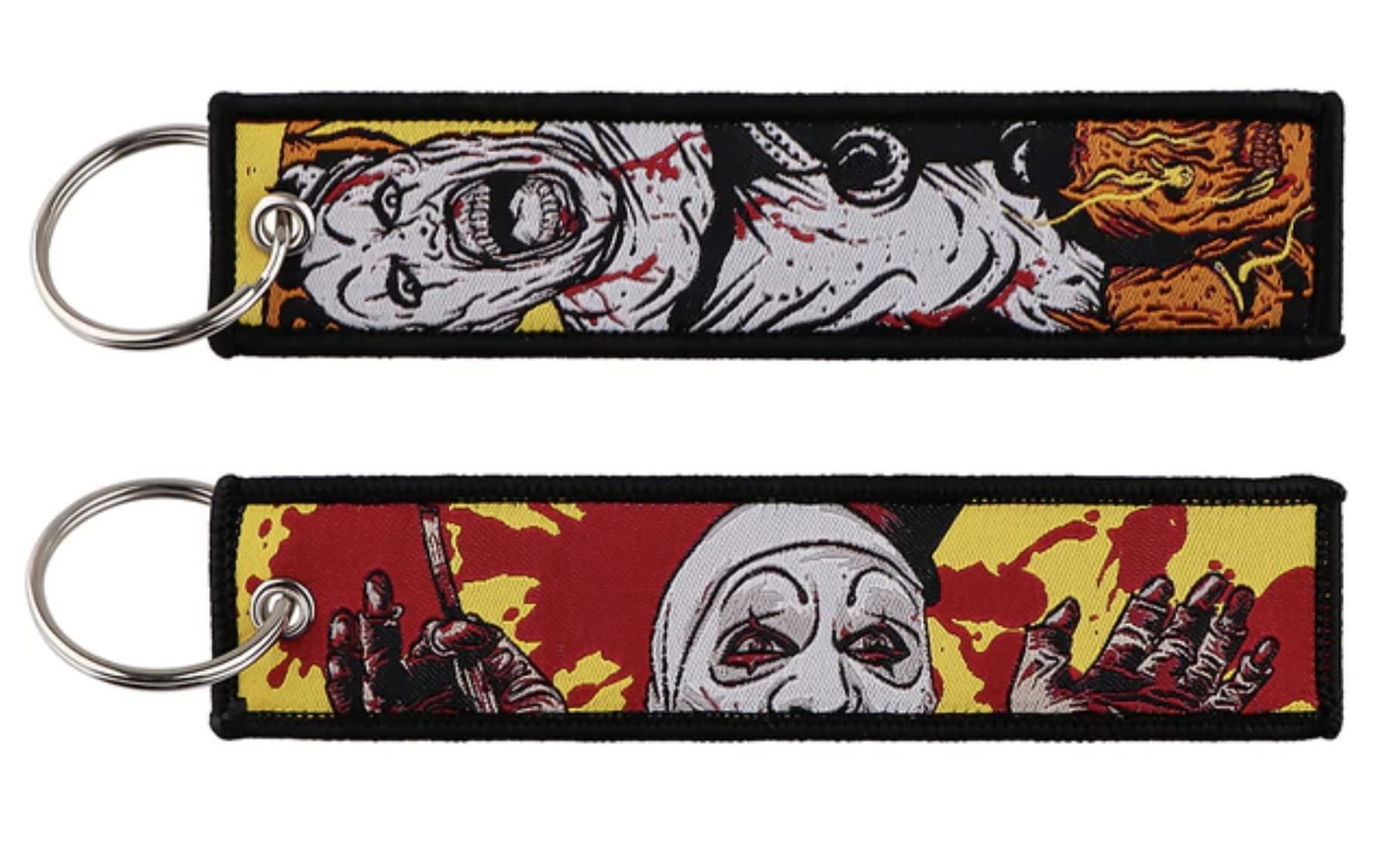 Pinstant Art the Clown Terrifier Captain Spaulding House of 1000 Corpses Horror Movie Halloween Keychain Key Tag Chain Fob Ring