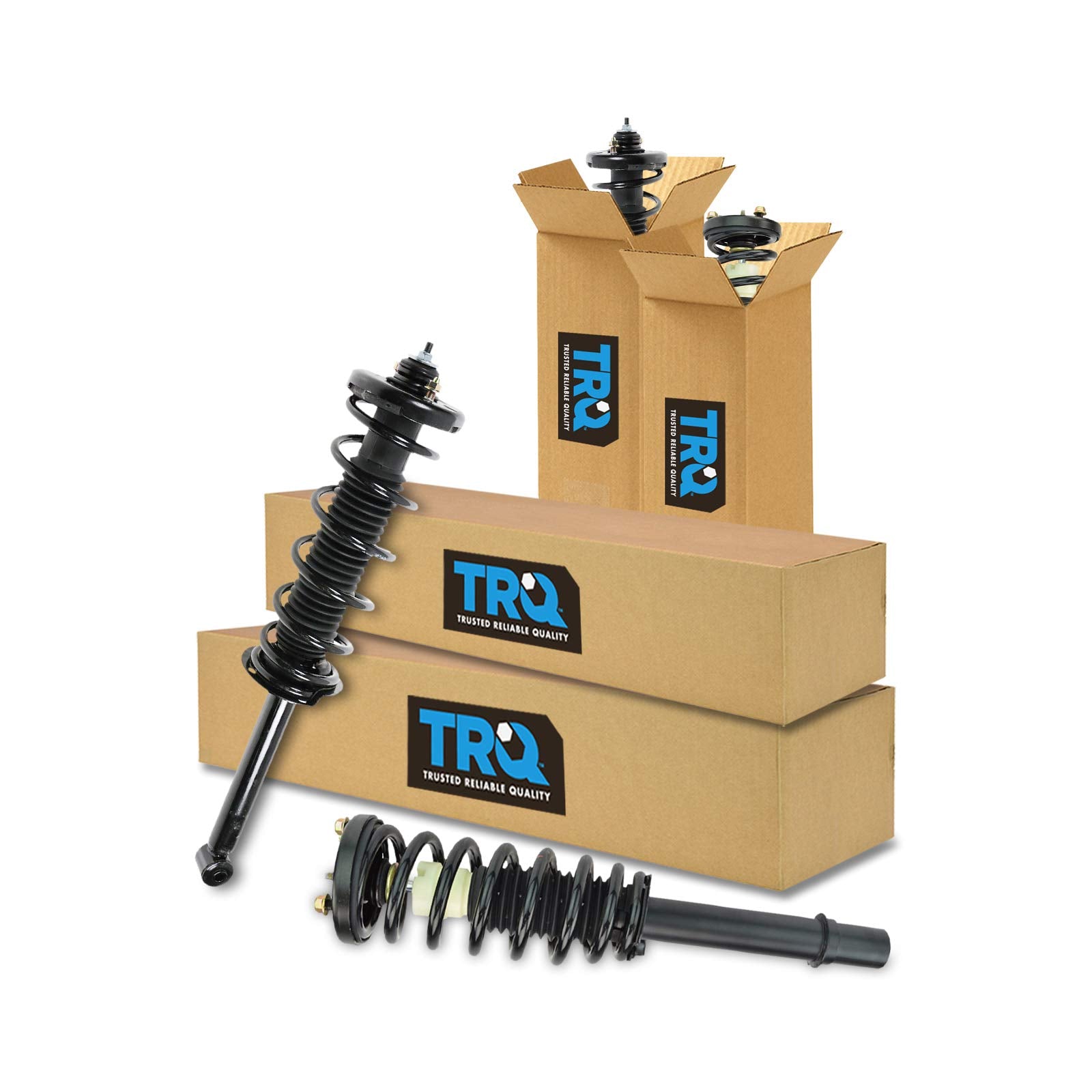 Trq Front And Rear Strut & Coil Spring Assembly Set Driver & Passenger Sides Compatible With 03-07 Honda Accord