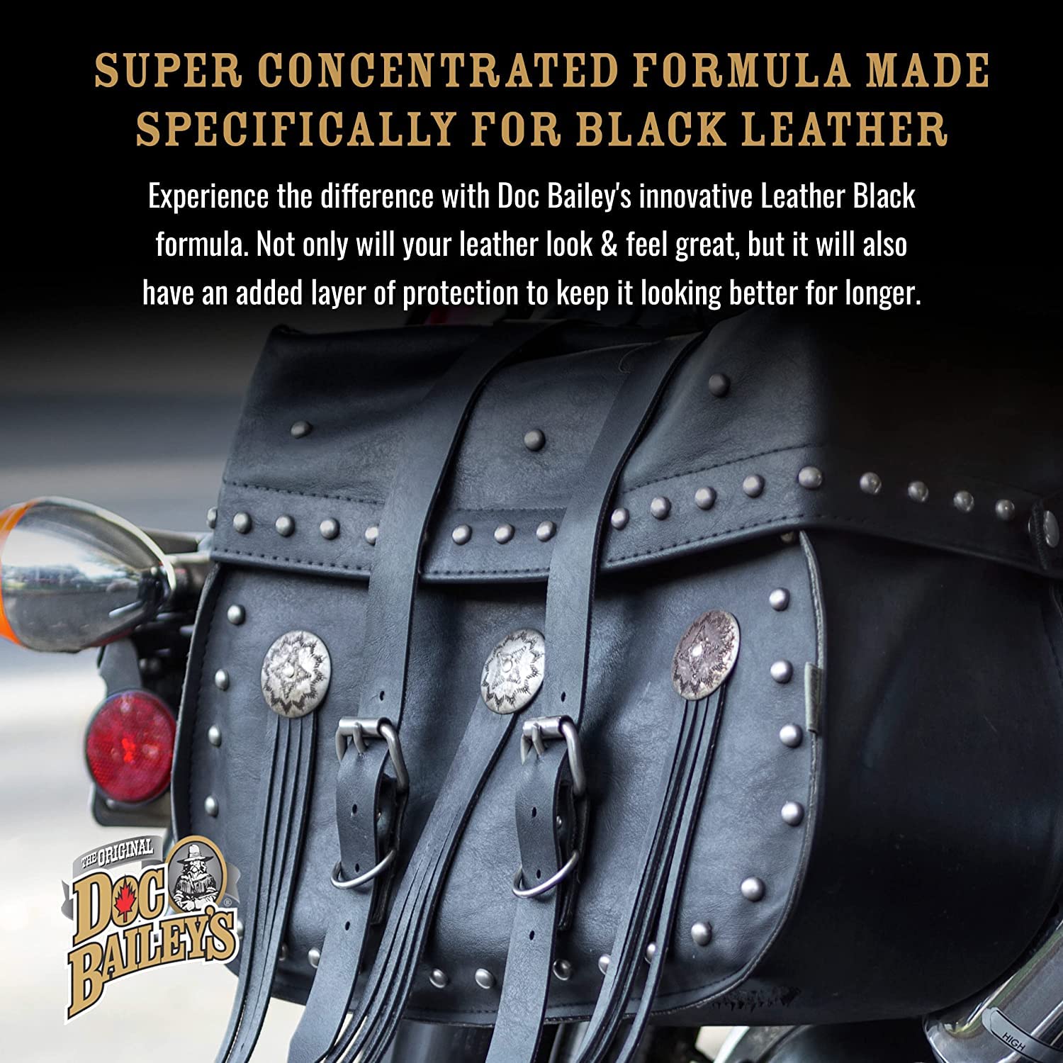 Doc Baileys Leather Black Care -Premium Quality All In One Leather Cleaner, Conditioner, Waterproofer & Protectant - For Your Ca