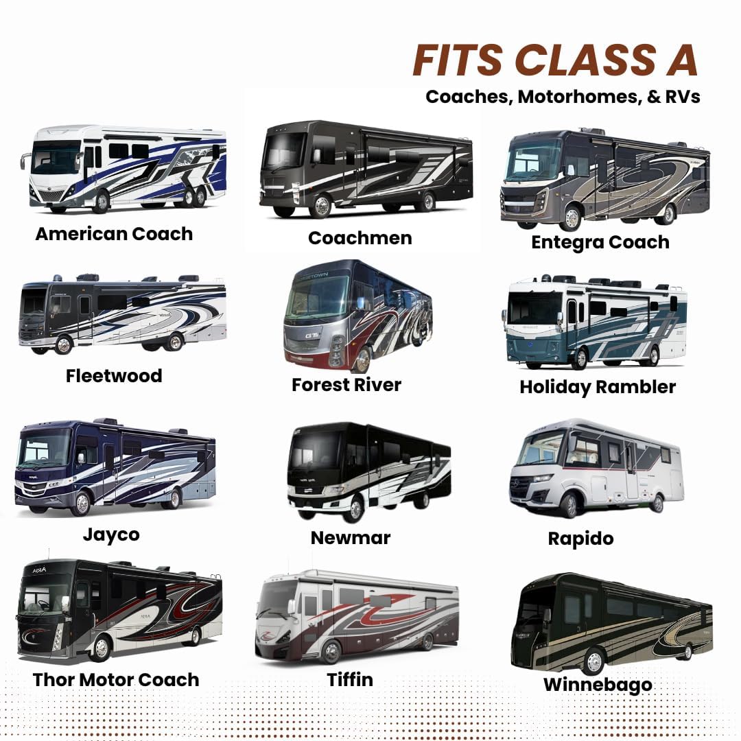 Kinder Fluff Patented Windshield Sunshade For Rv | Oxford Cloth Foldable Windscreen Sun Cover Blocks 99% Uvr | Thicker Sun Shade