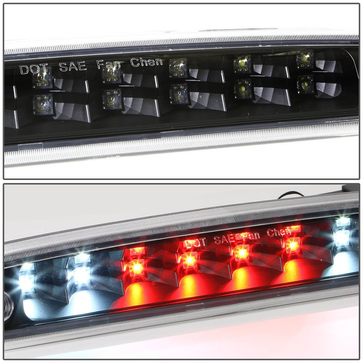 Dna Motoring 3Bl-Dram94-Led-Bk Black Housing Led Third Tail Brake Light [Compatible With 94-01 Dodge Ram 1500 2500 3500]