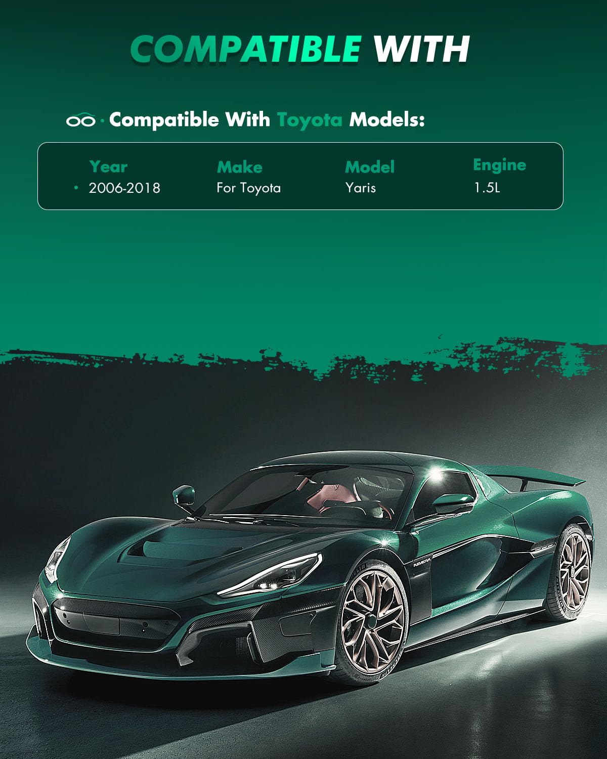 SCITOO Disc Brake Pads Kits D1184-8538 Ceramic Front Brake Pads Set Fit For Toyota For Yaris 2006-2018