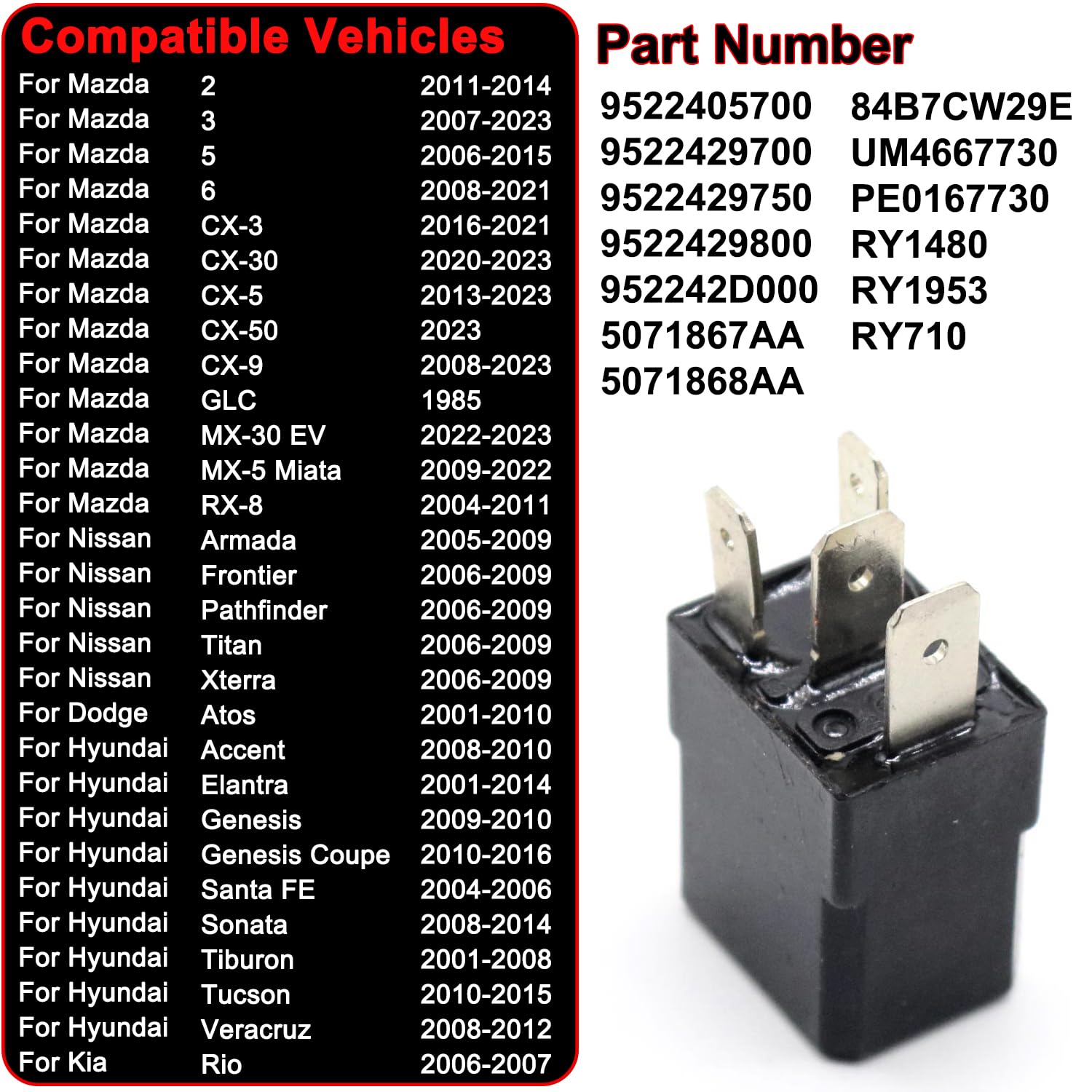 Genuine Nissan Parts - Relay (284B7-Cw29E)