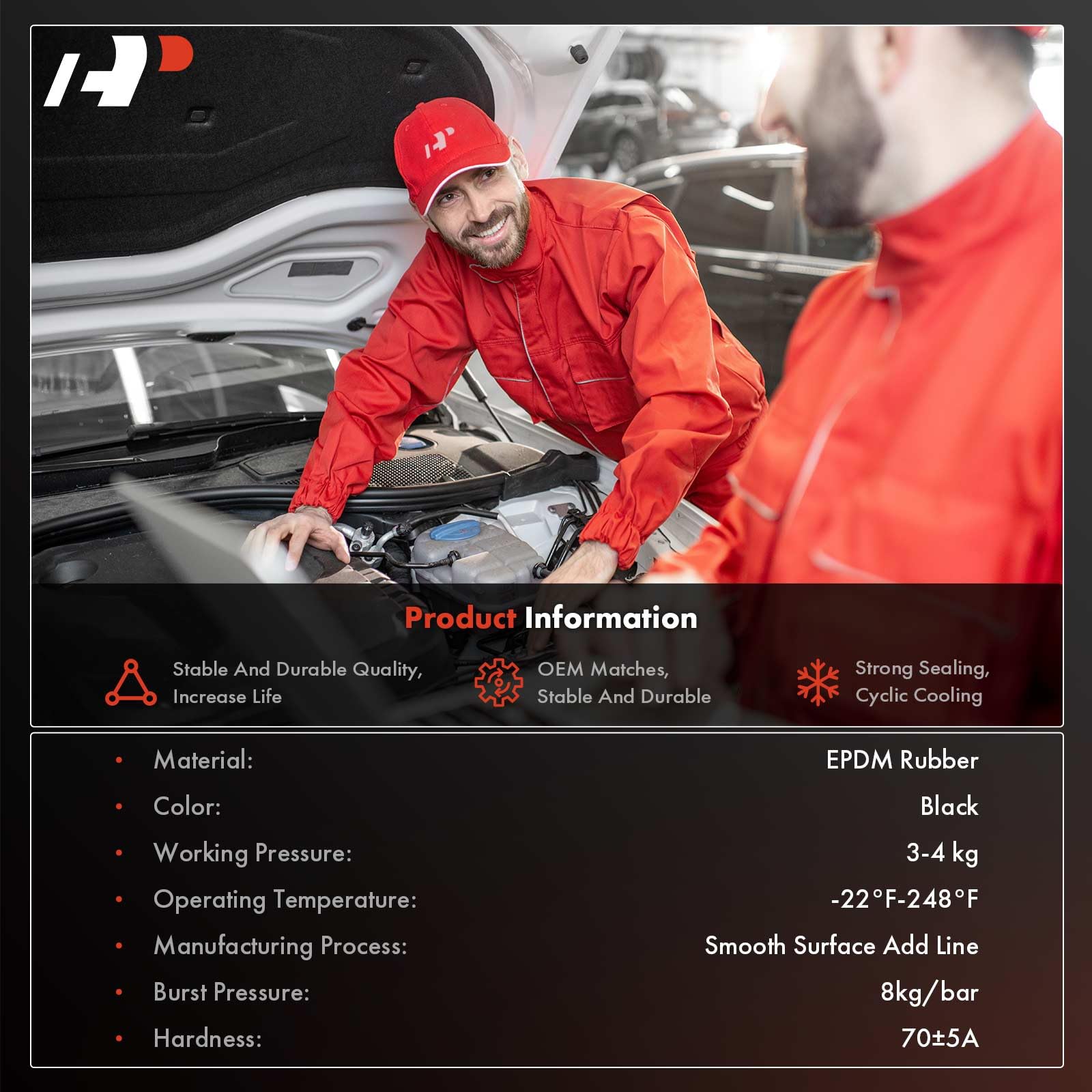 A-Premium Radiator Coolant Hose Compatible with BMW 128i 325i 325xi 328i 328xi 330i 330xi 525i 525xi 528i 528xi 530i 530xi X3 X5 Z4, Water Pump To Thermostat, Replace# 11537521049