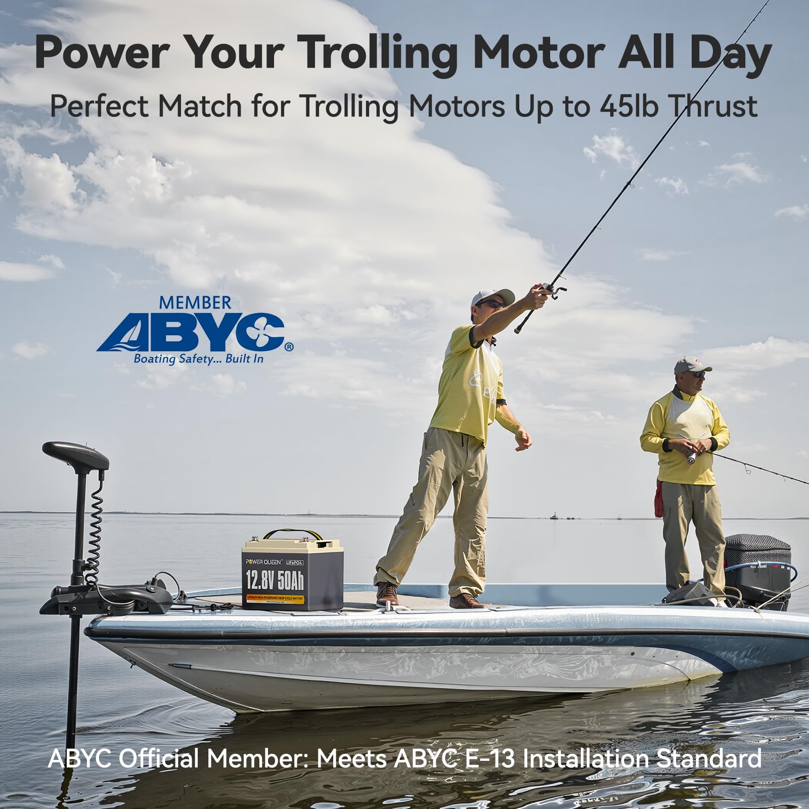 Power Queen 12.8V 50Ah Lifepo4 Battery Upgrade, Grade A Lithium Battery Cells With 50A Bms, Up To 15000 Cycles, Portable & Light