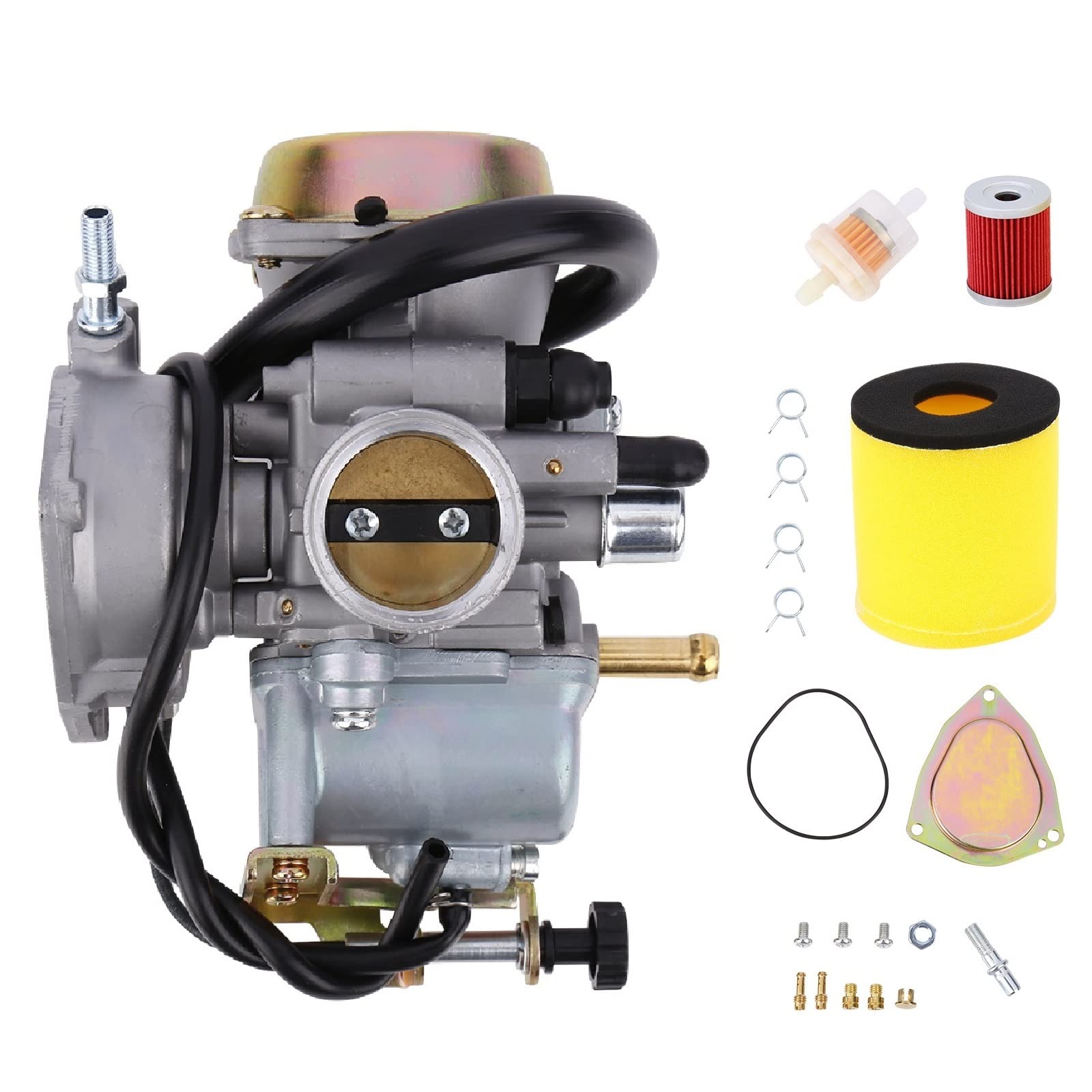 Ozark 250 Carburetor Fits Suzuki Lt-F250 Ozark 2002-2009 2012-2014, Lt-Z250 Quadsport Z 2004-2009, Replace# 13200-21G10 13200-05G22