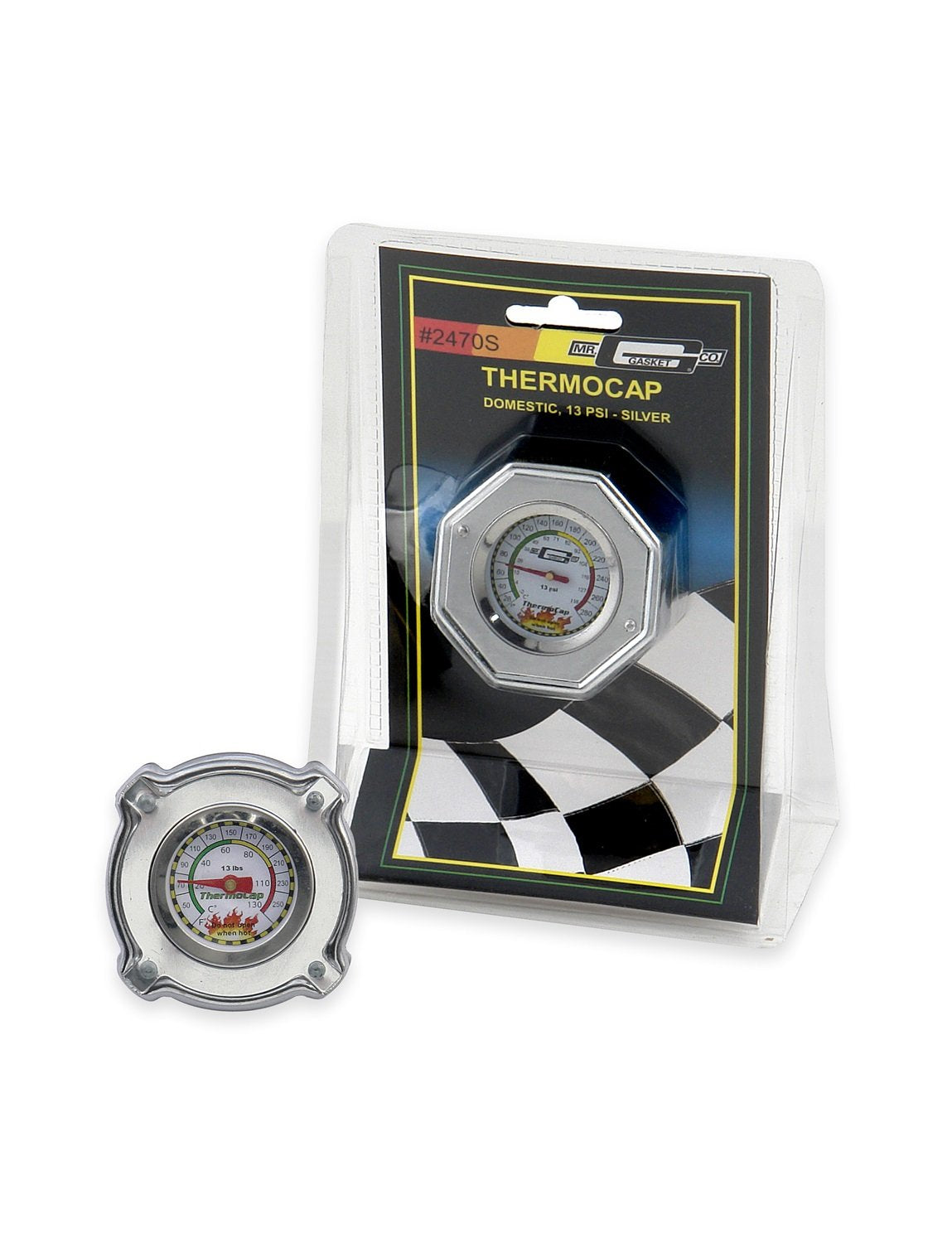 Mr. Gasket 2470S Domestic Thermocap 13 Psi-Slvr