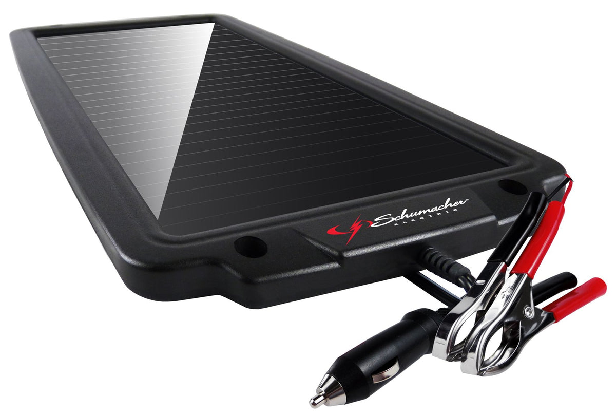 Schumacher Sp-200 2.4W Solar Battery Maintainer - Water Resistant - Maintains Motorcycle, Power Sport, Car, Truck, Boat, And Rv 