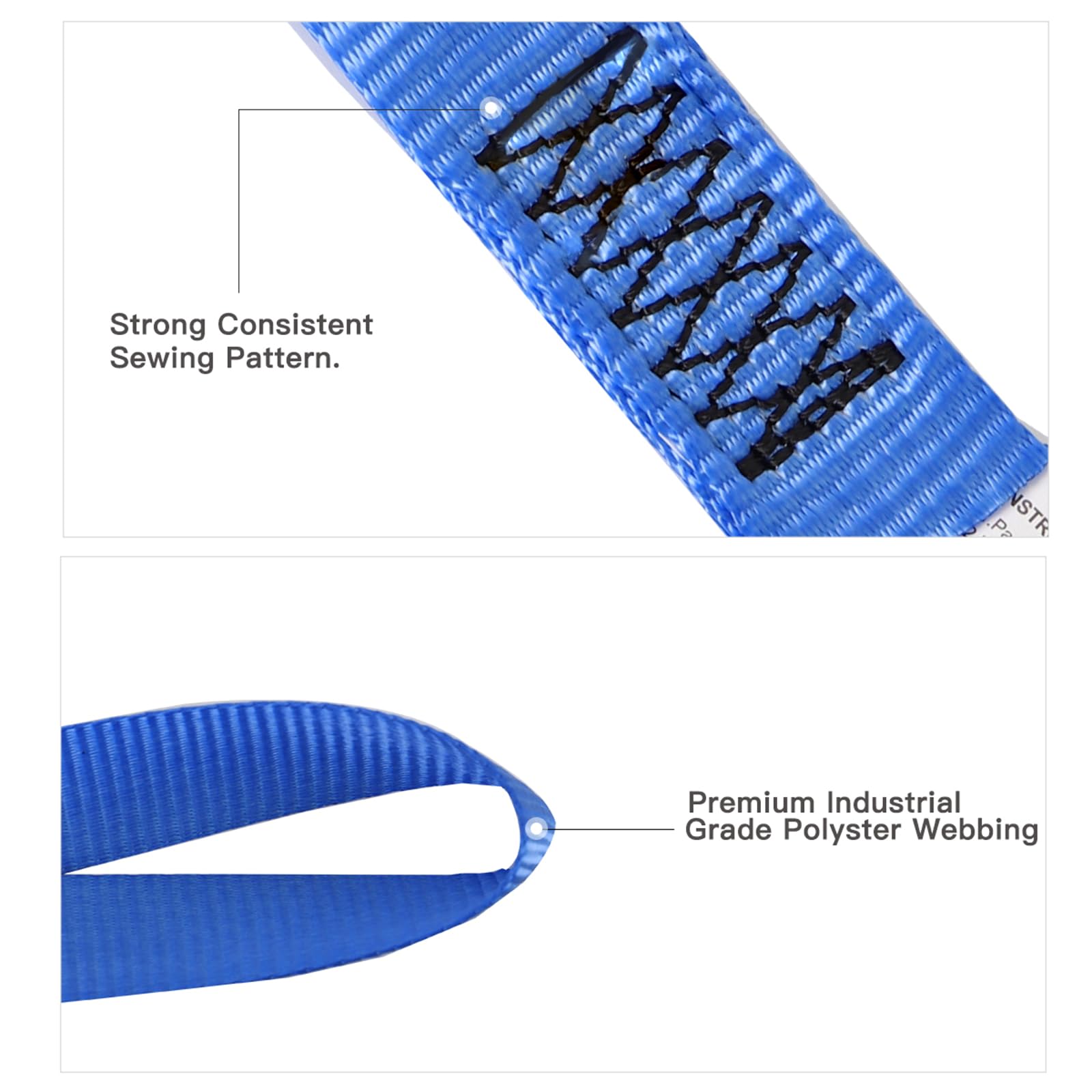 Xstrap Standard Soft Loop Tie-Down Straps - 8Pk 1-1/16 X 18 Inches - 3600Lb Breaking Strength, Loops For Securing Trailering Of Bikes, Atv, Utv, Motorcycles, Scooters, Dirt Bikes, Lawn Equipment, Blue