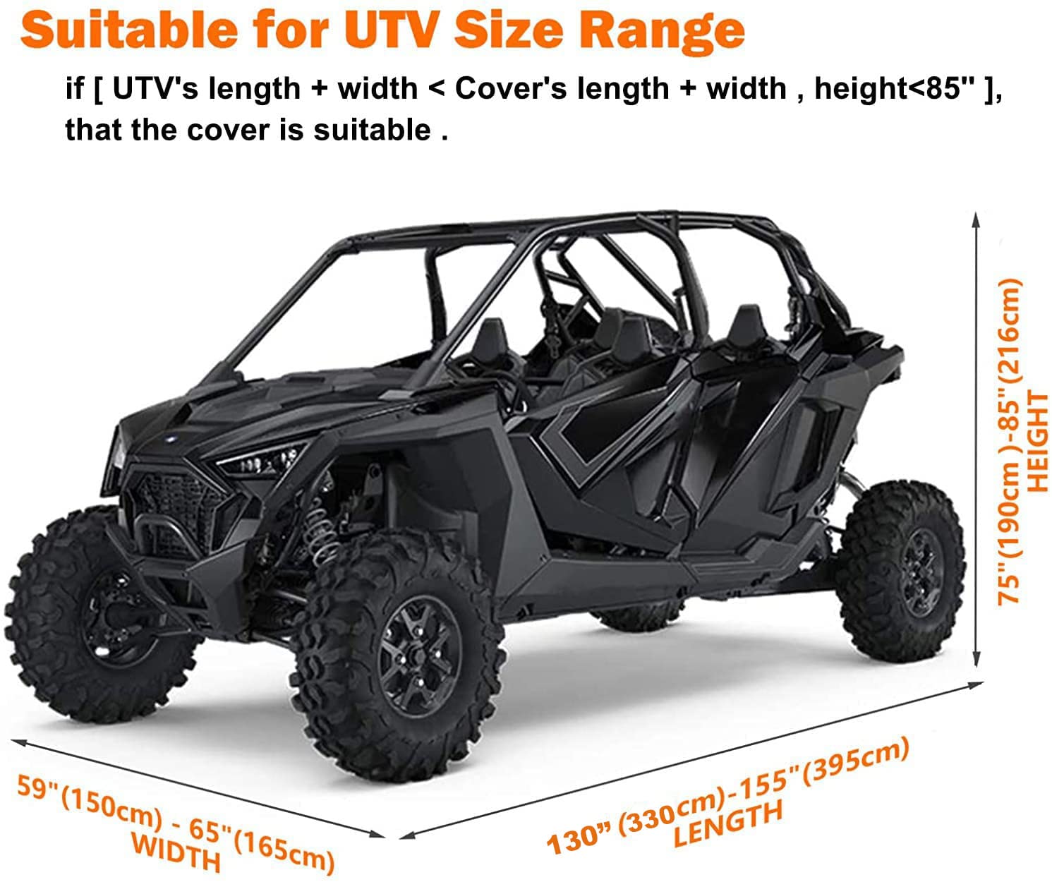Neverland Utv Cover Waterproof Heavy Duty 4-6 Seater 4 Door All Weather Protection For Polaris Ranger Rzr General Can-Am Maverick Defender Kawasaki Mule Side By Side Covers