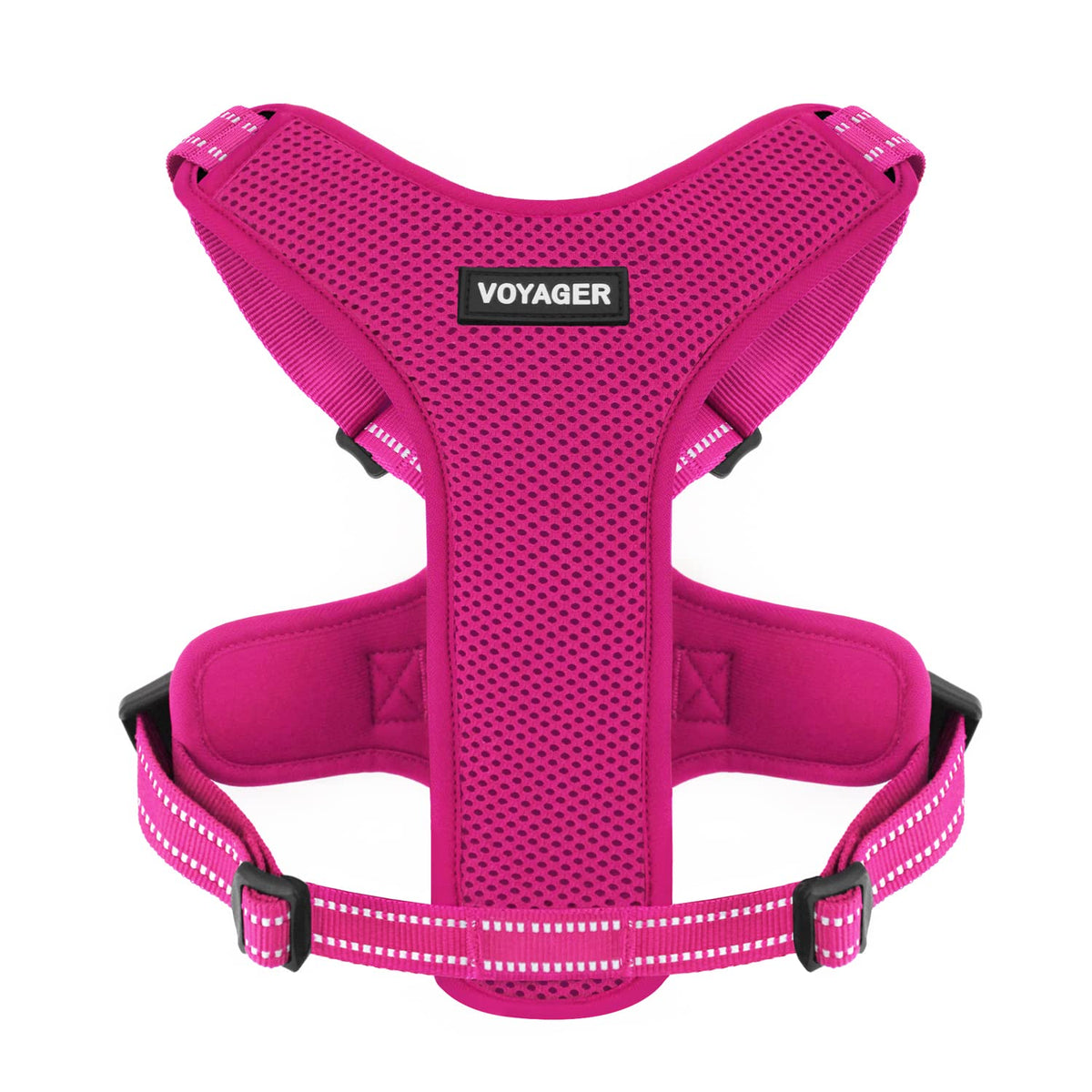 Air Frontier Mesh Dog Harness With Steel Leash D-Ring, Reflective Stitching, And Lightweight Breathable No-Pull Design, Adjustab