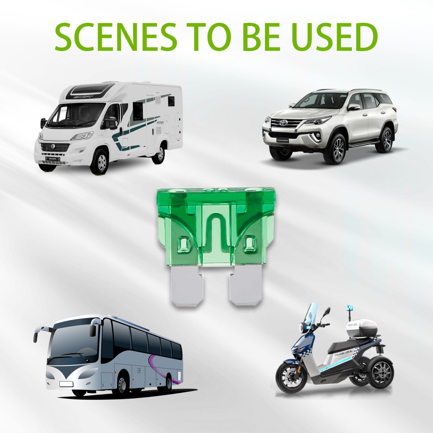 Bojack 50 Pcs 30A Standard Automotive Fuses (Ato/Apr/Ats) 30 Amp Car Fuses 32V (12/24V) Blade Fuse For Car Truck