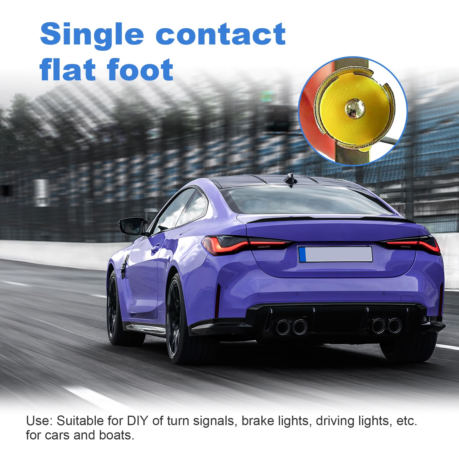 Augeny 2PCS Car Light Bulb Socket, BA15S LED Bulb Light Lamp Socket Adapter, 1156 Light Bulb Socket Holder with Wire Connector,