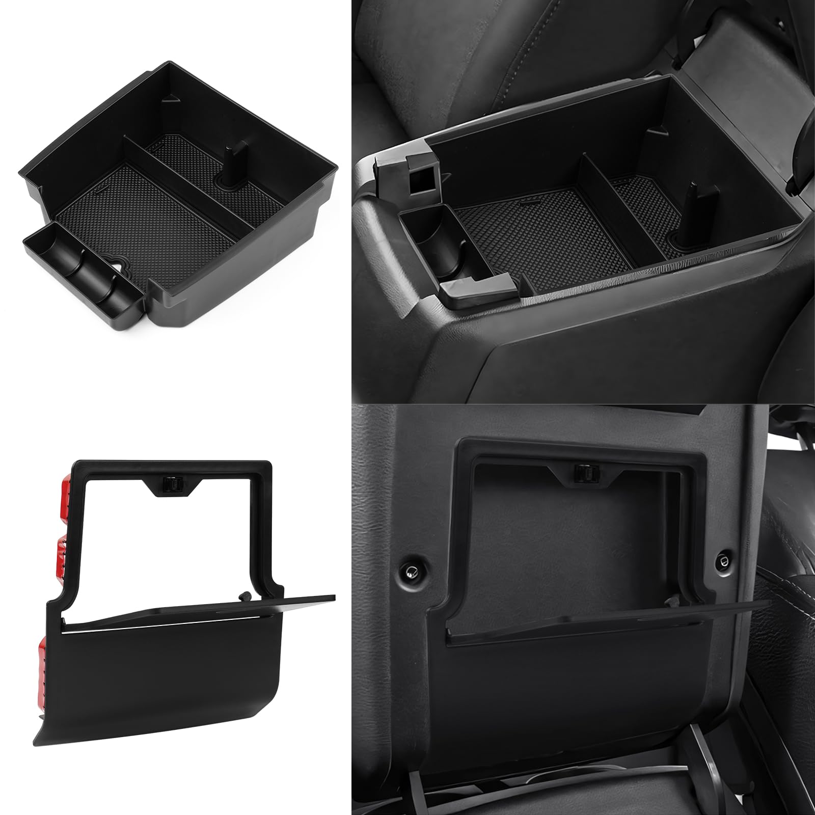 Autorder 2PCS Center Console Organizer for 2023-2026 Chevy Chevrolet Colorado/GMC Canyon Accessories Armrest Storage Box Hidden 