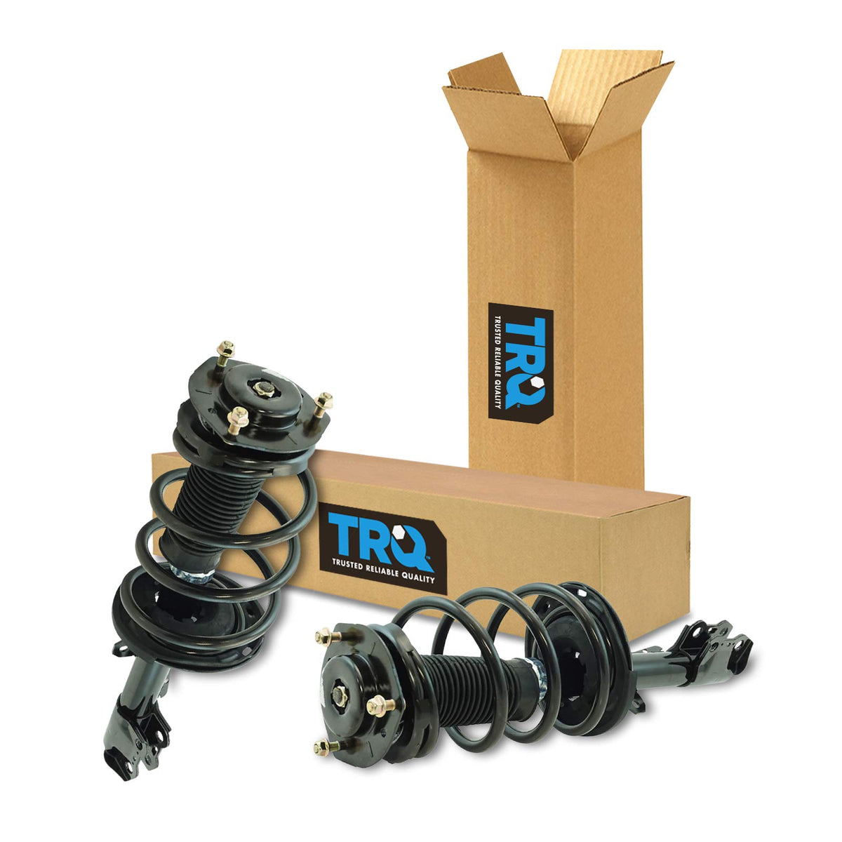 Trq Front Strut & Coil Spring Assembly Set Driver & Passenger Sides Compatible With 08-11 Toyota Highlander