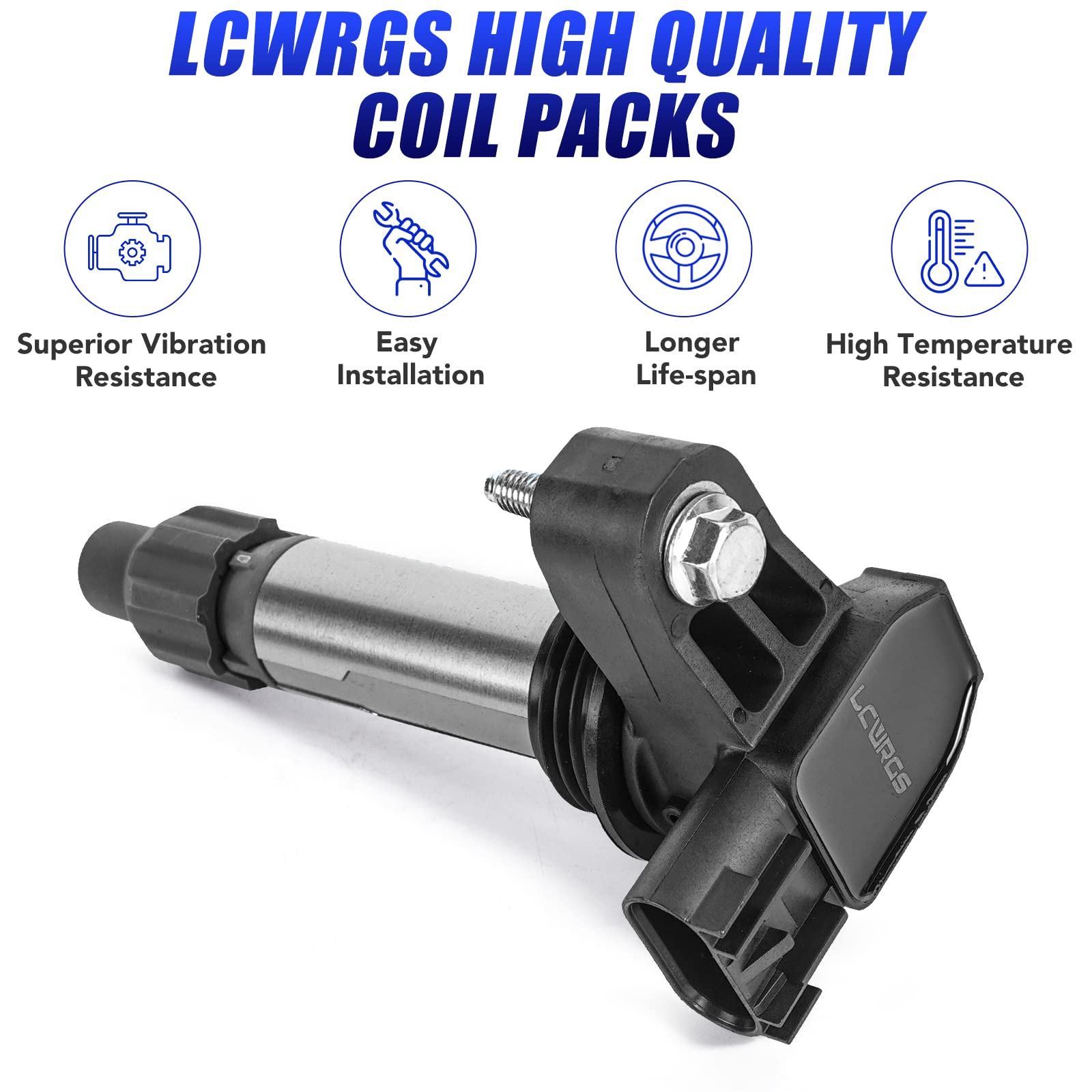 Set Of 6 Ignition Coil Pack And Spark Plugs For Gmc Acadia Terrain Chevy Traverse Impala Equinox Malibu Cadillac Srx Buick Encla