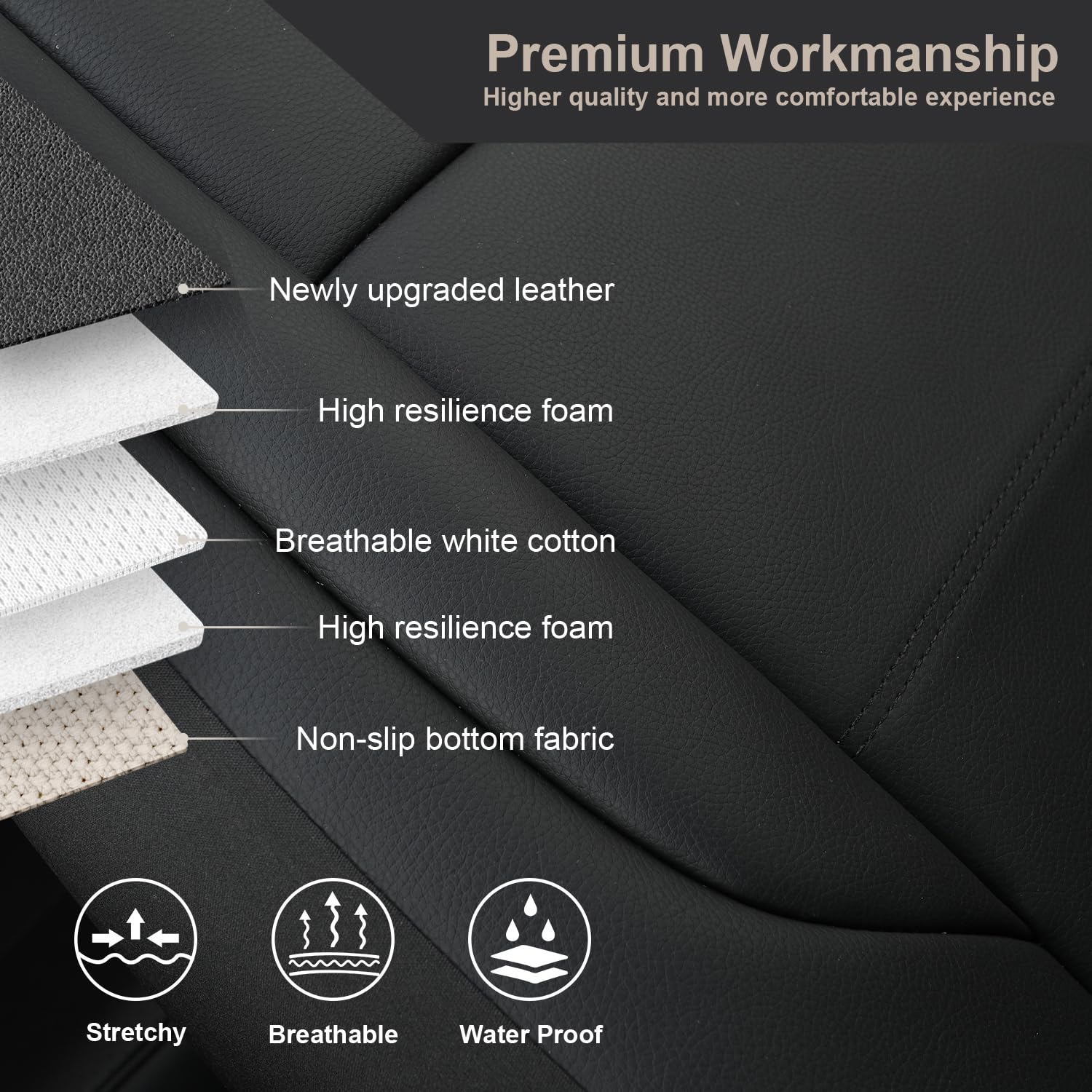 Giant Panda Front Car Seat Cover For Hyundai, Leather Bucket Seat Covers Custom Fit Hyundai Sonata Elantra Santa Fe Tucson Accen