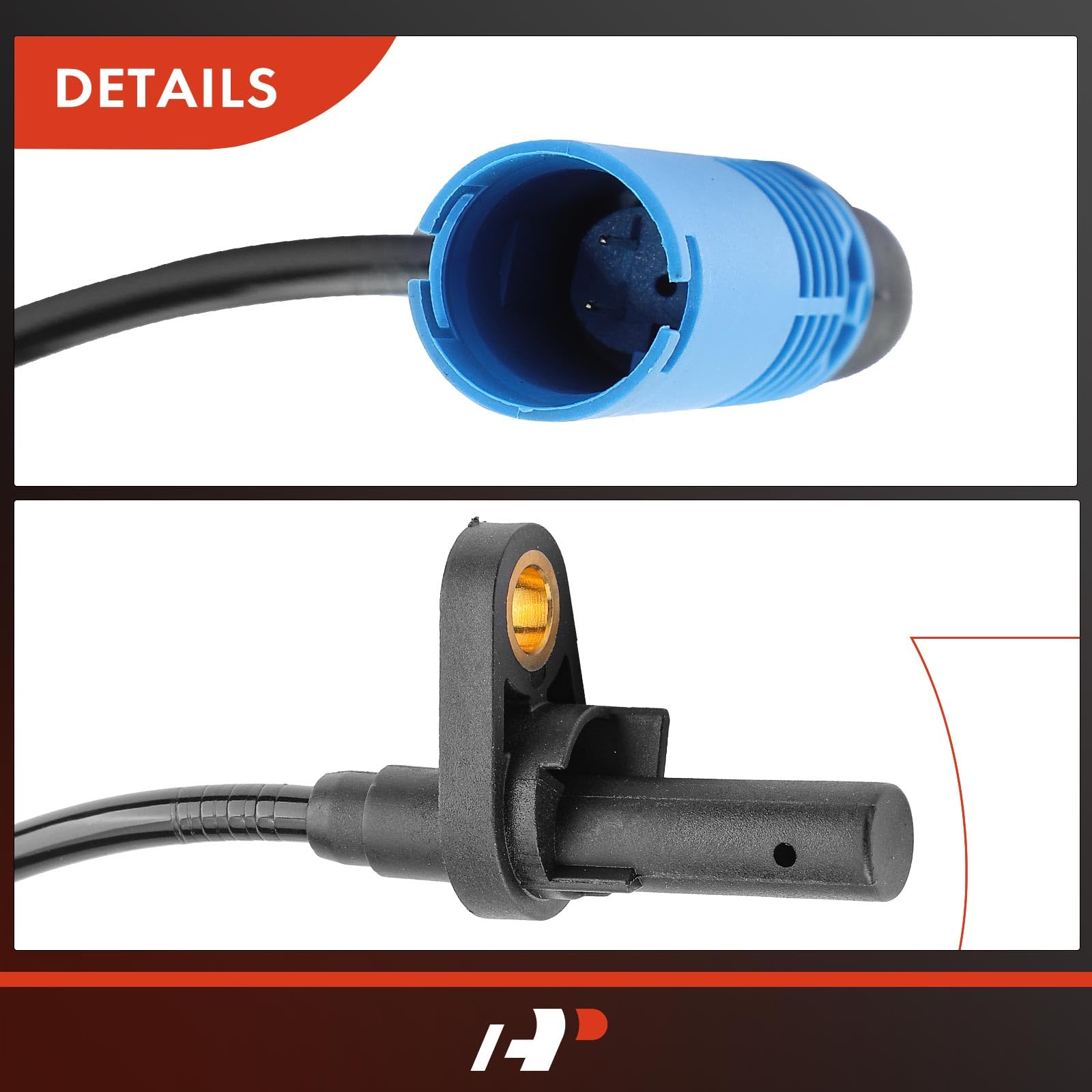 A-Premium ABS Wheel Speed Sensor Compatible with BMW Models - X3 2004 2005 2006 2007 2008 2009 2010 - Rear Driver or Passenger Side, Replace# 34523405907, 34523420331