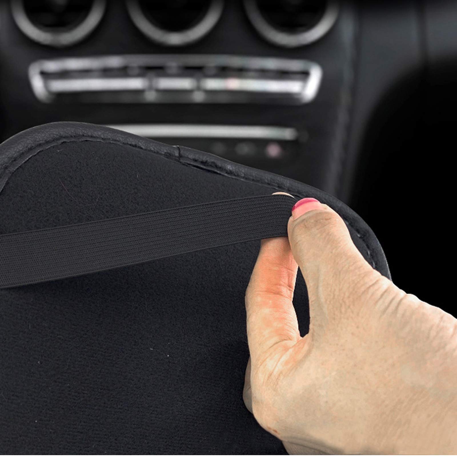 Funojoy Purple Car Accessories For Women Girls Diamond Rhinestone Car Armrest Cover Bling Car Center Console Cover Car Decor Wom