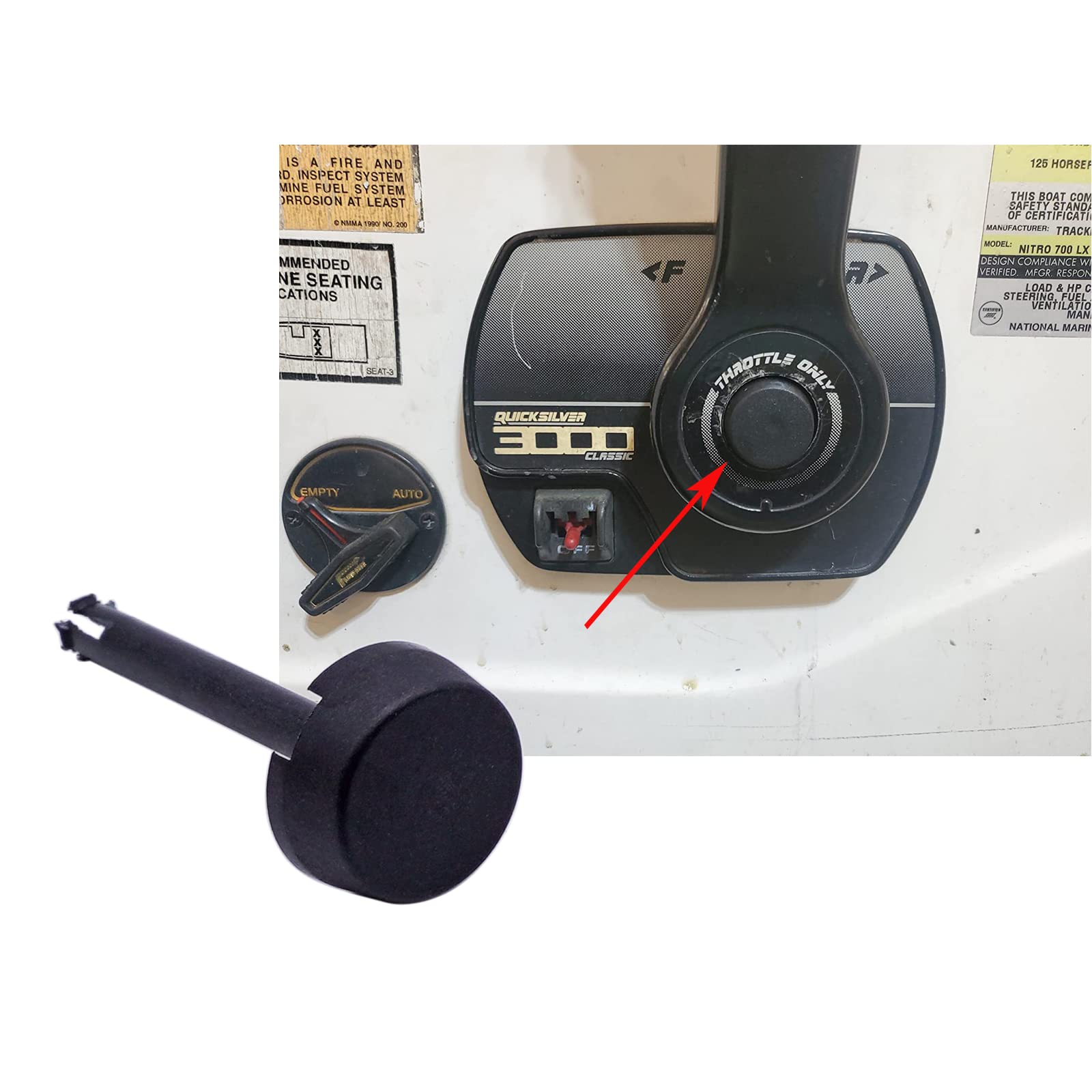 Aib2C Remote Control Neutral Throttle Button 822212T Compatible With Mercury Commander 3000 4000