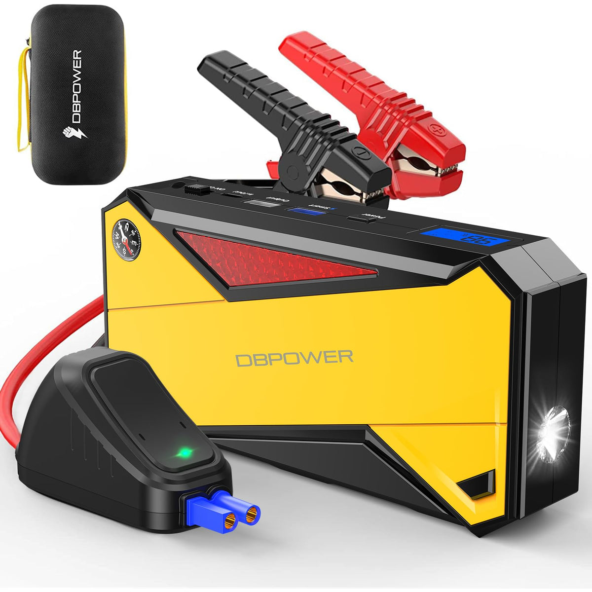 Dbpower Peak 1600A 18000Mah Portable Car Jump Starter(Up To 7.2 Gas, 5.5L Diesel Engines) Battery Booster With Smart Charging Po