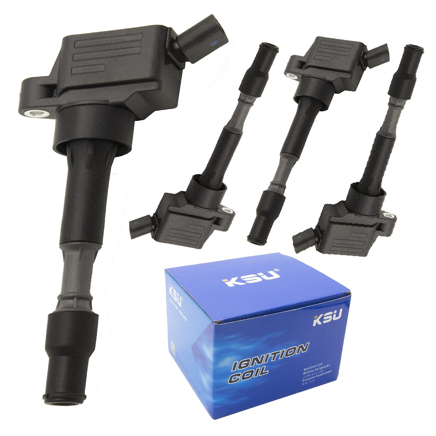 KSU Coil pack compatible with Hyundai Elantra 2.0L L4 Sedan 4-Door 2015 2016 2017 2018 2019 2020 4 pins