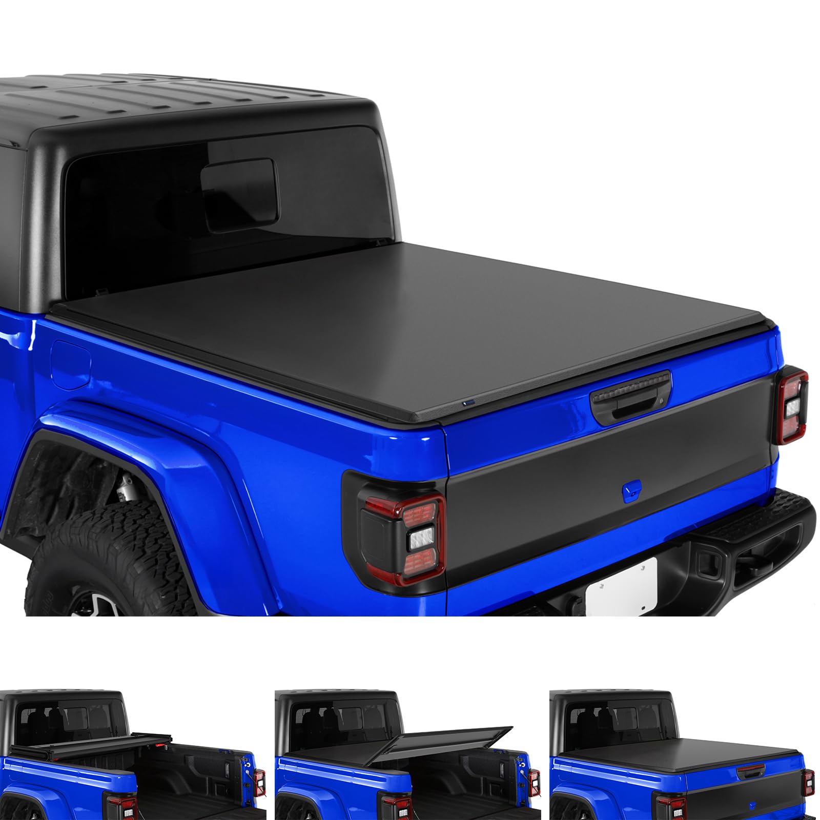 Tyger Auto T3 Soft Tri-Fold Truck Bed Tonneau Cover Compatible With 2020-2024 Jeep Gladiator Jt | 5' (60'') Bed | Tg-Bc3J1060